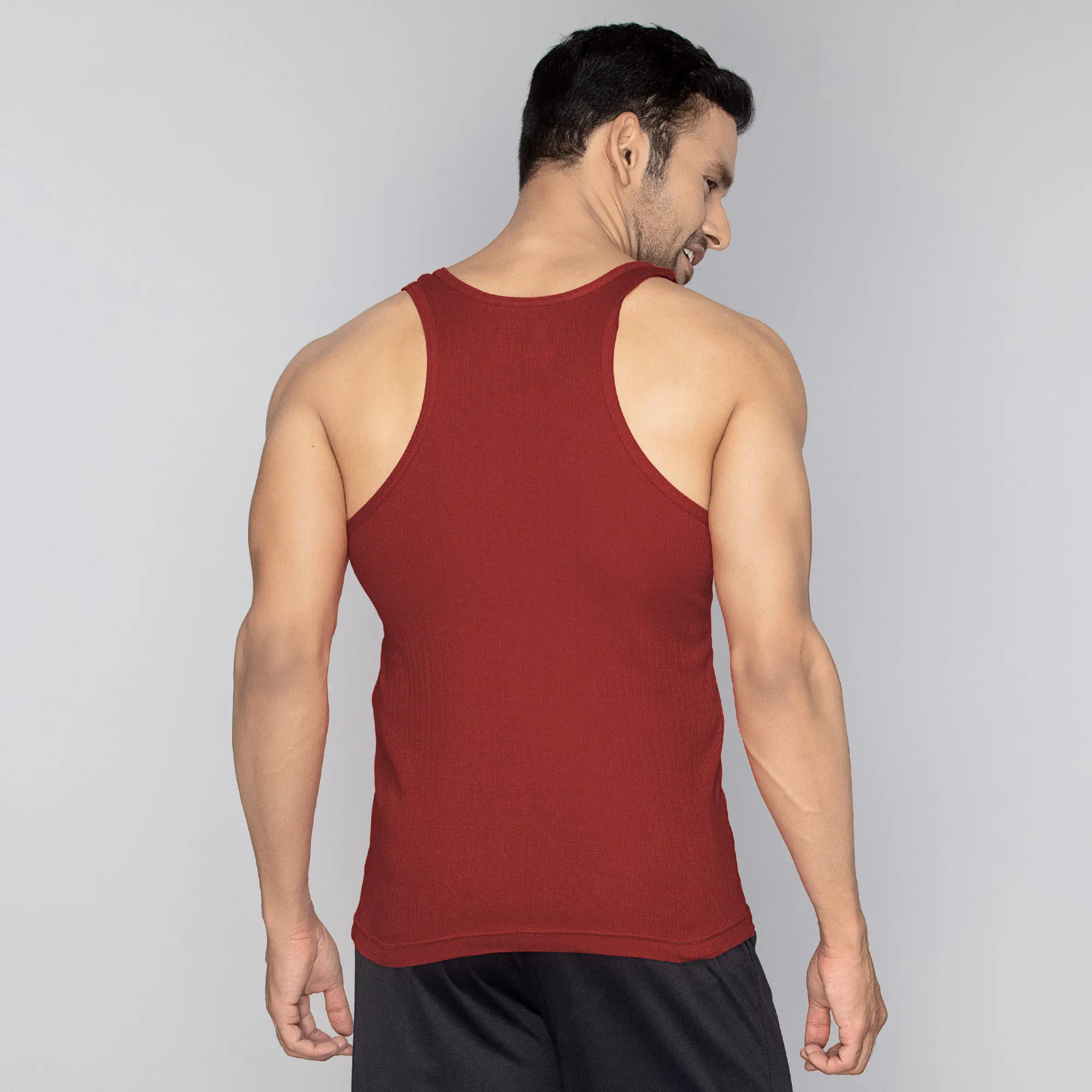 Nova Round Neck Racer Back Vest Rio Red - Image 4