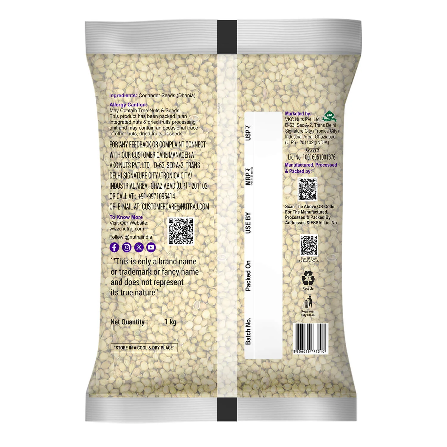 Nutraj Coriander Seeds (Dhaniya) 1kg - Image 7