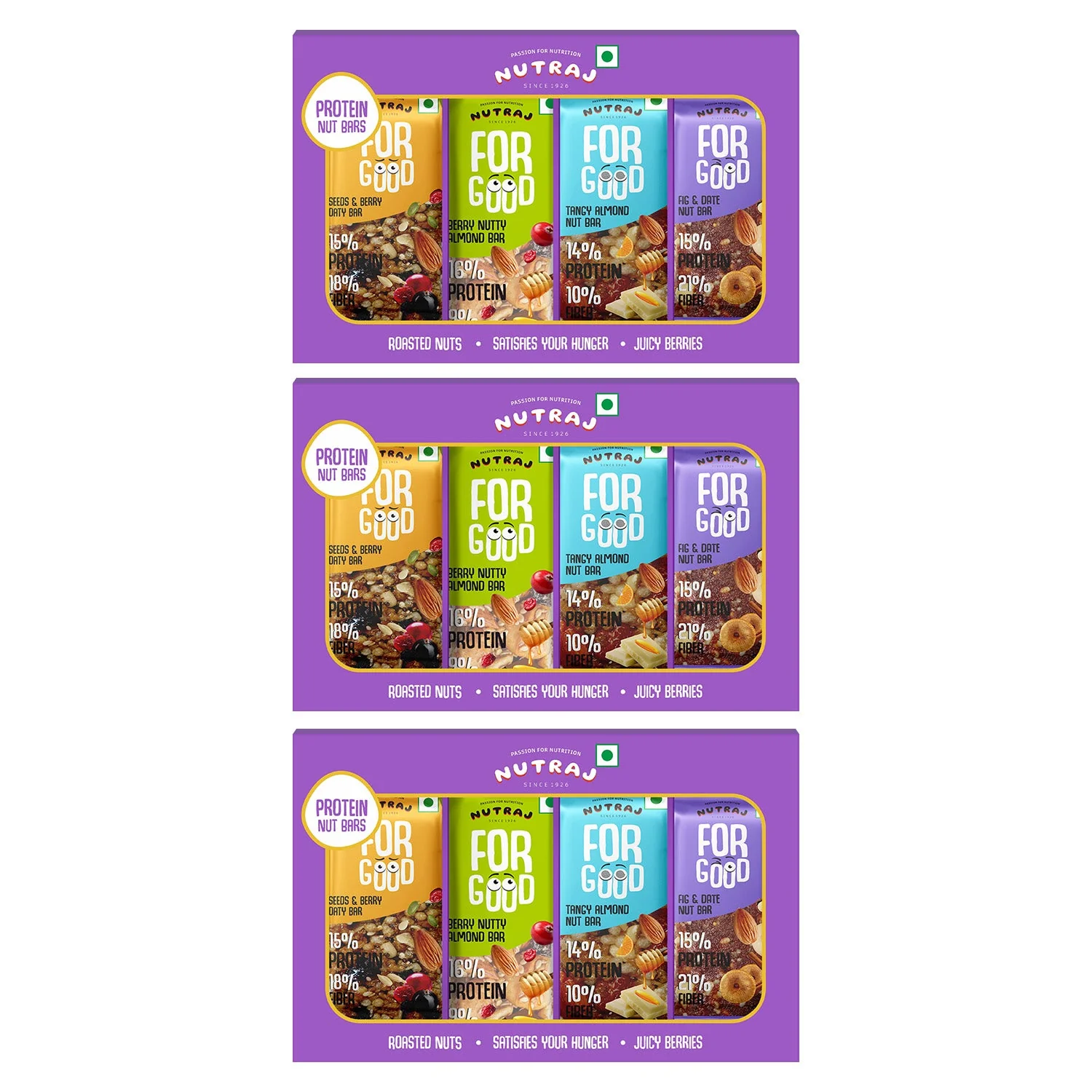 Nutraj For Good Daily Nutrition Protein Energy Nut Bar 100g (25g x 4 Bars) - Image 10