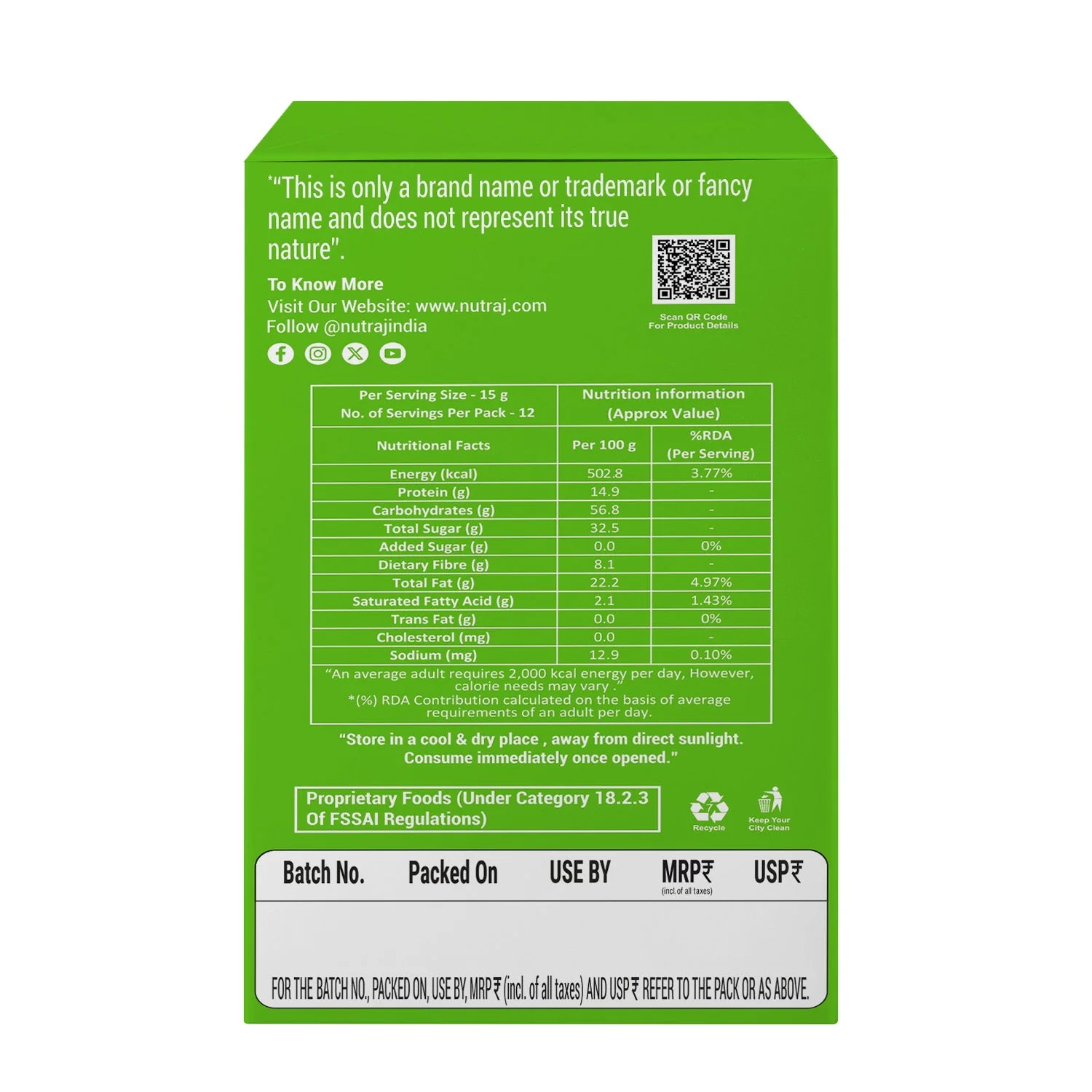 Nutraj For Good Nutty Date Bites 180g (15g x 12 Pieces) - Image 7