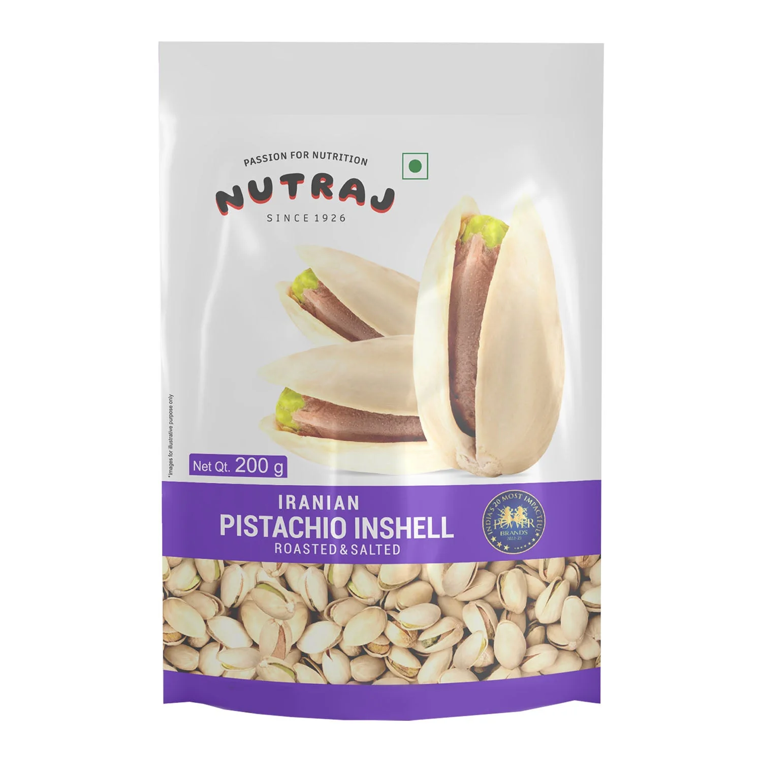 Nutraj Iranian Roasted & Salted Pistachios Inshell (Pista) 200gm - Image 2