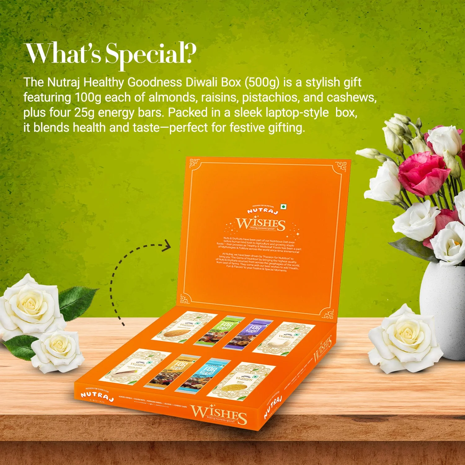 Nutraj Wishes Healthy Goodness Diwali Gift Box 500g | GB - 87 - Image 5