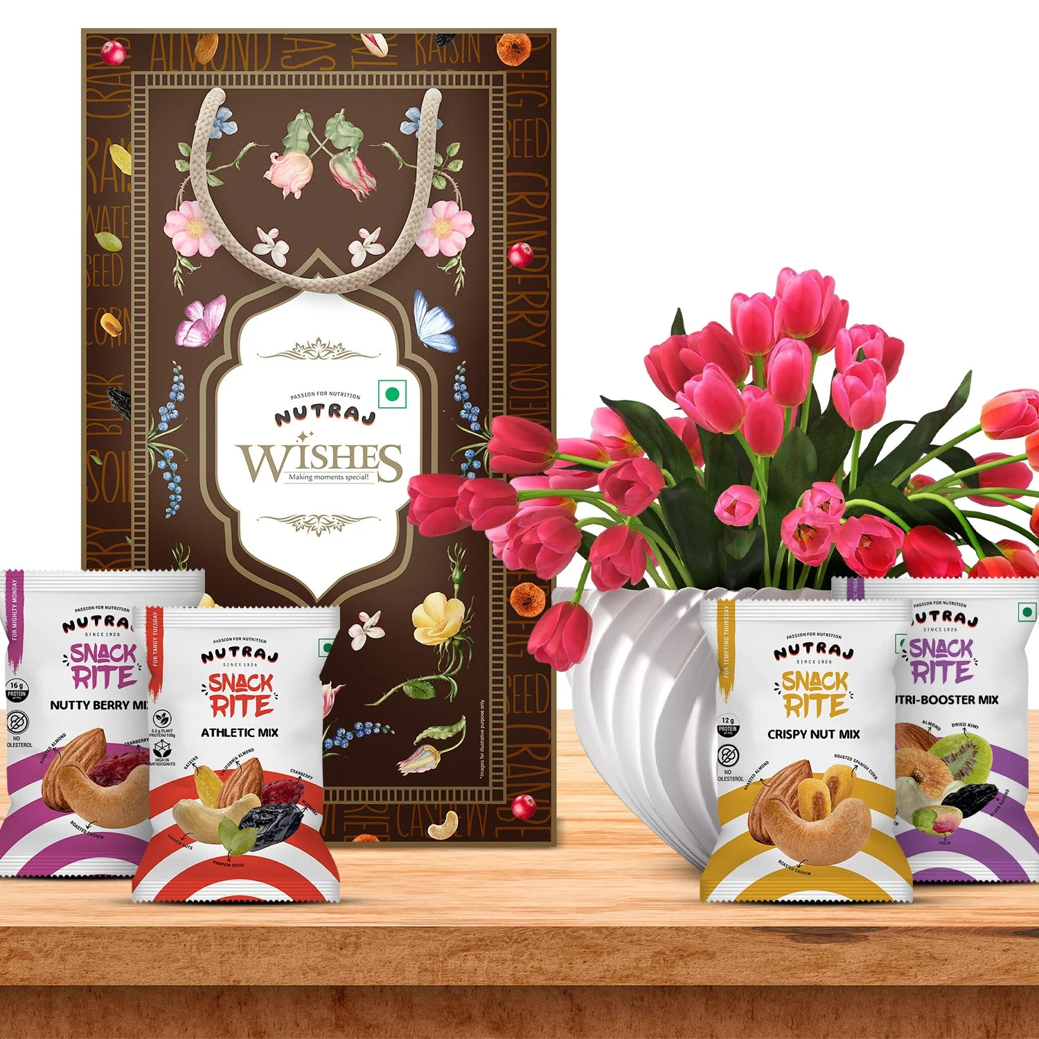 Nutraj Wishes Nutty Delight 525g Diwali Gift Hamper | GB-77