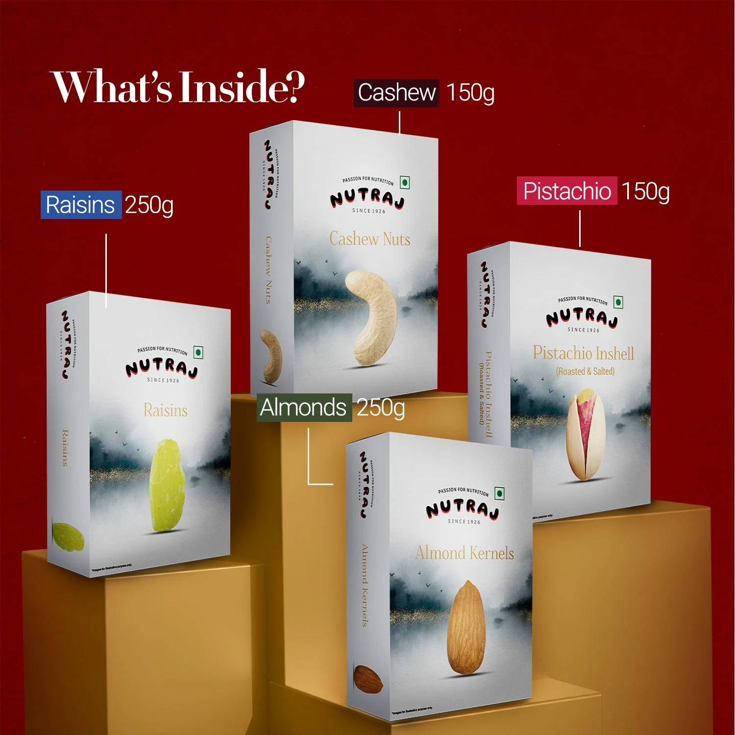 Nutraj Wishes Royal Majesty 800g Diwali Gift Box | GB-81 - Image 4