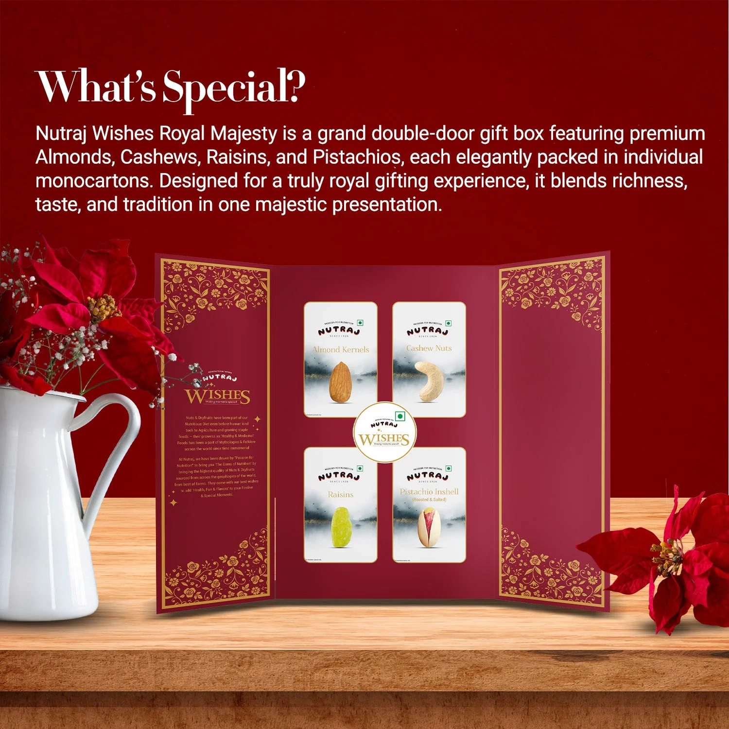 Nutraj Wishes Royal Majesty 800g Diwali Gift Box | GB-81 - Image 5