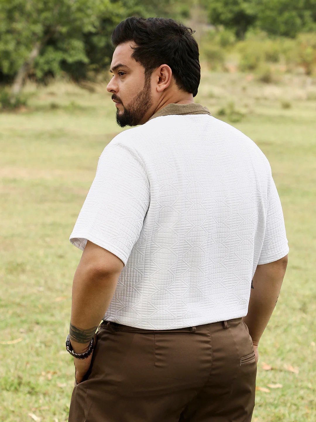 Oblique-Block Polo T-Shirt - Image 4