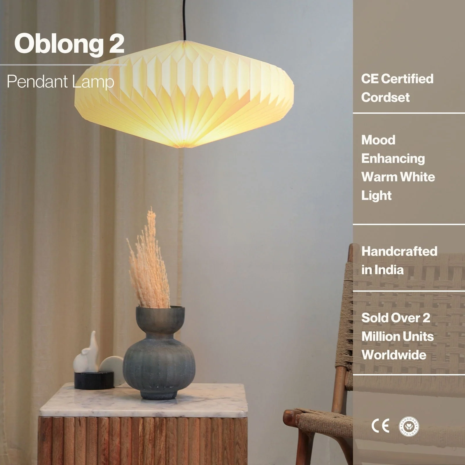 Oblong 2 - Paper Pendant Lamp - Image 16