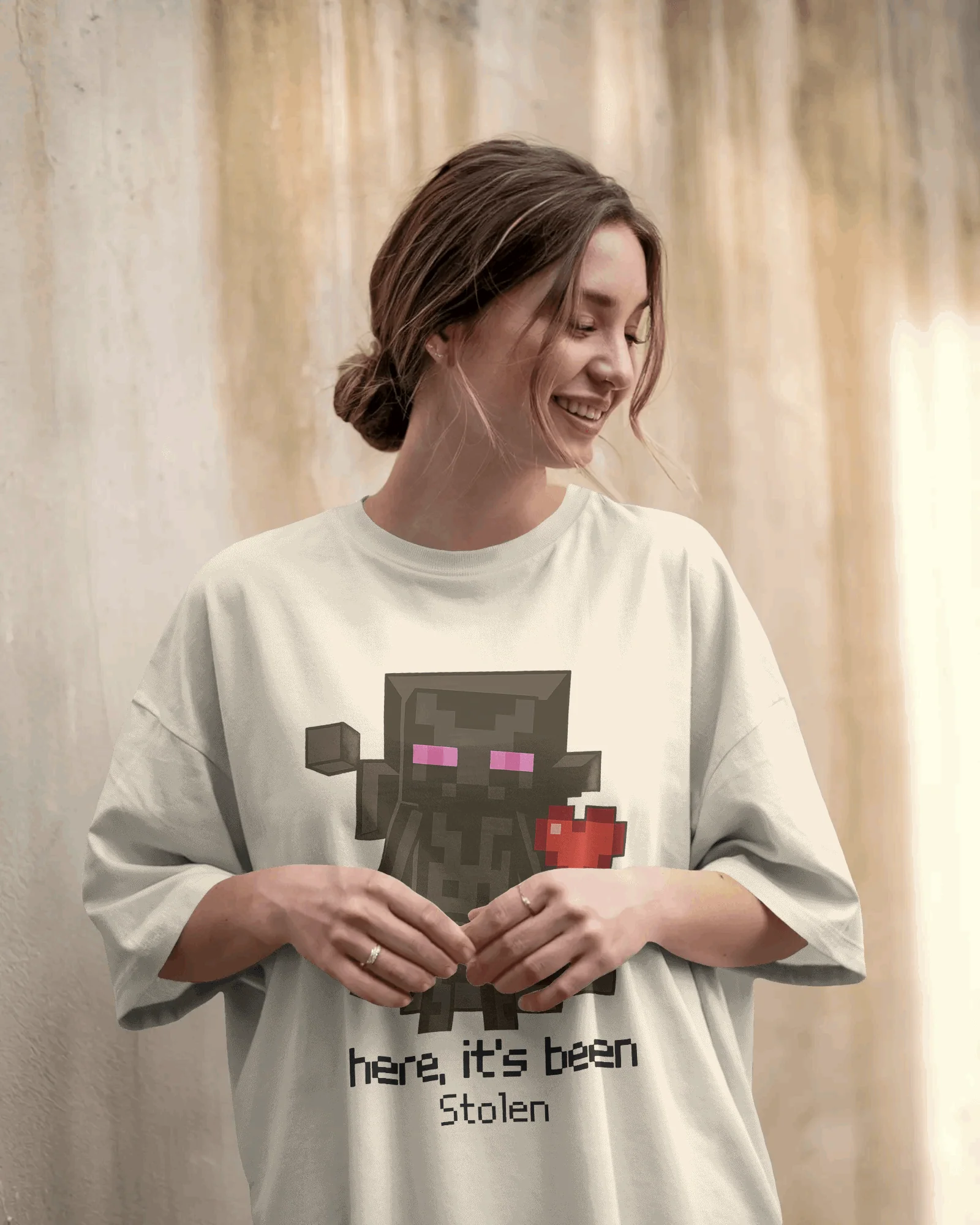 Off white Enderman Graphic printed Oversized Tshirt - Image 3