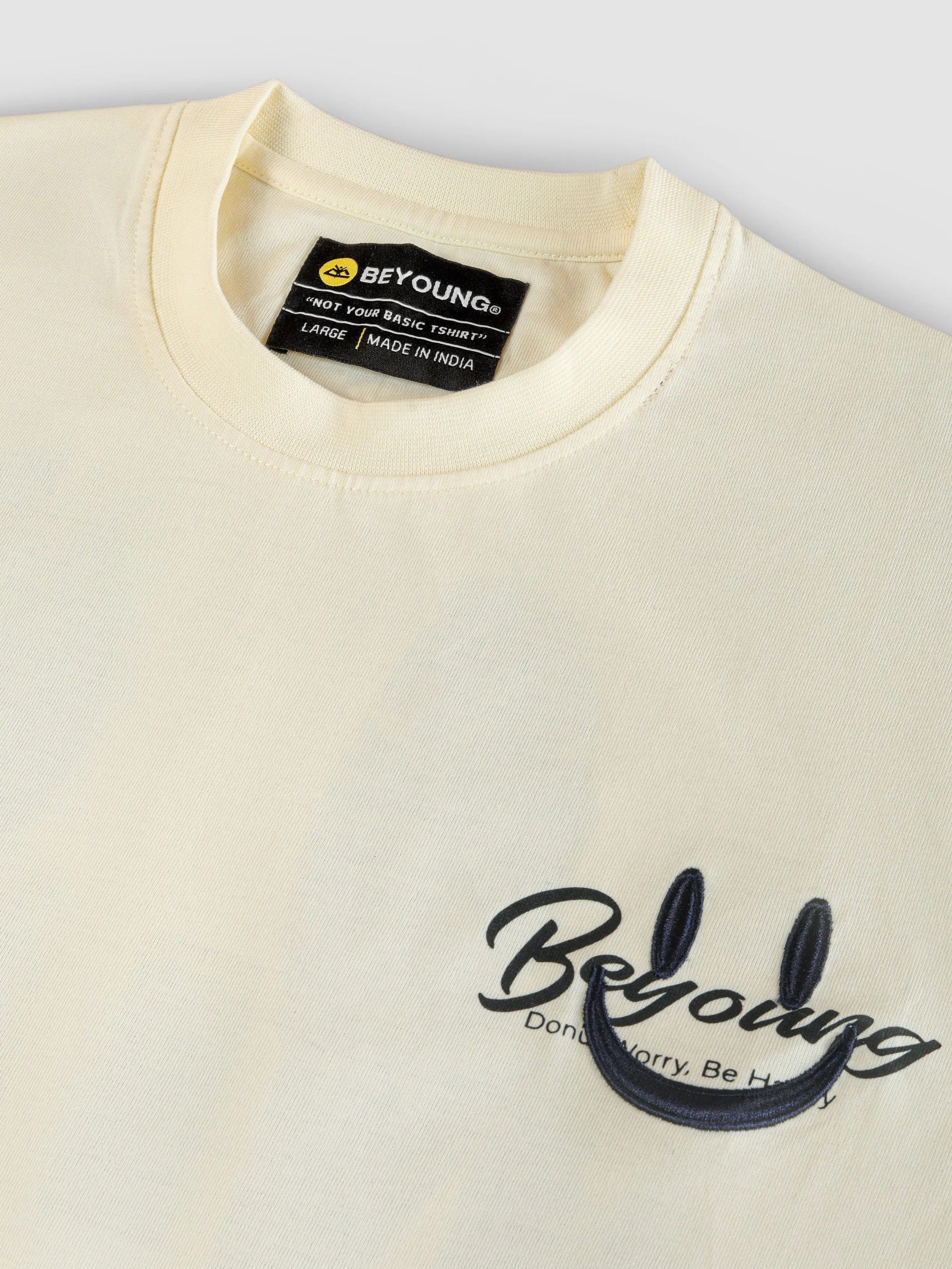 Off White Smiley Rubber Printed T-shirt - Image 5