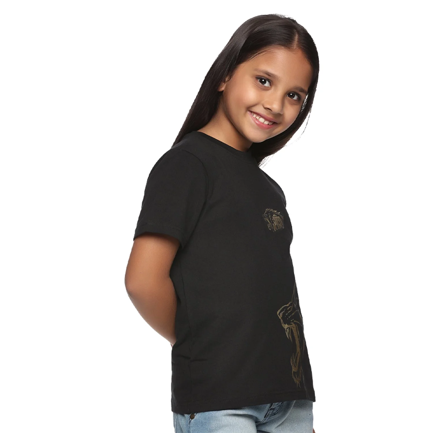 Official CSK Leo Kids T-Shirt - Black/Gold - Image 6