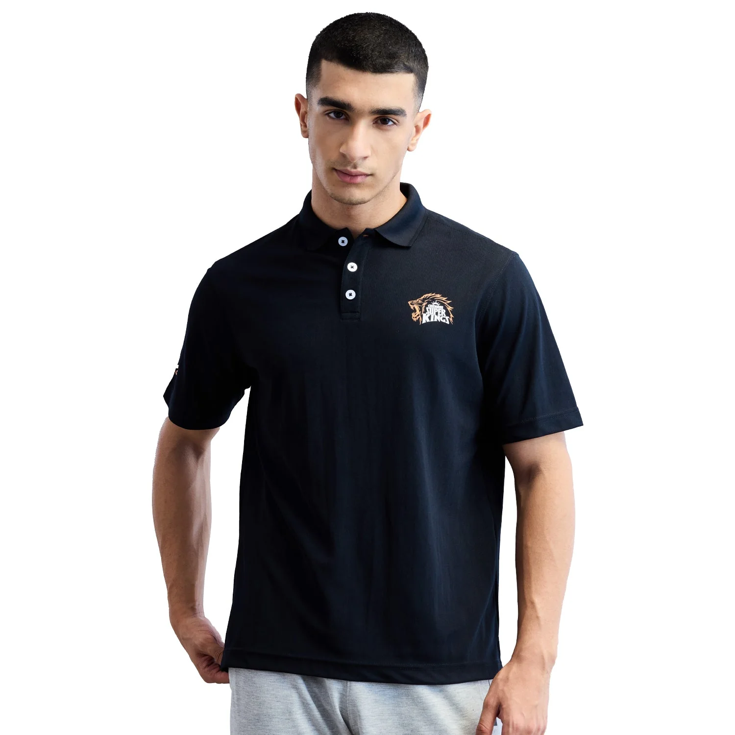 Official CSK Mens Polo T-shirt - Black - Image 21