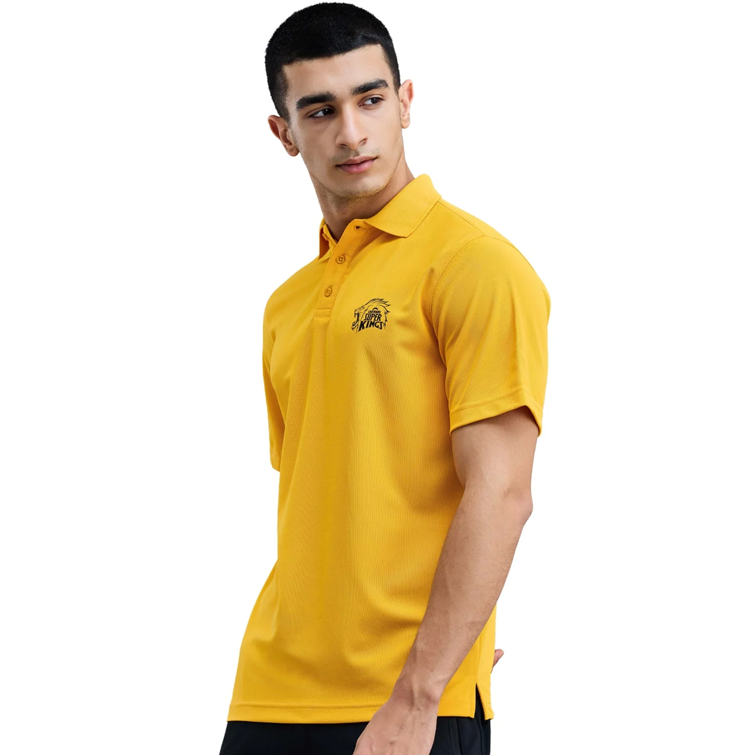 Official CSK Mens Polo T-shirt - Yellow - Image 4