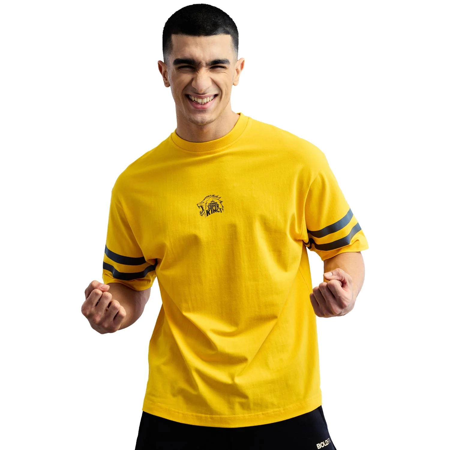Official CSK Merch - Yellow Thala Men's Oversized T-shirt - Image 2