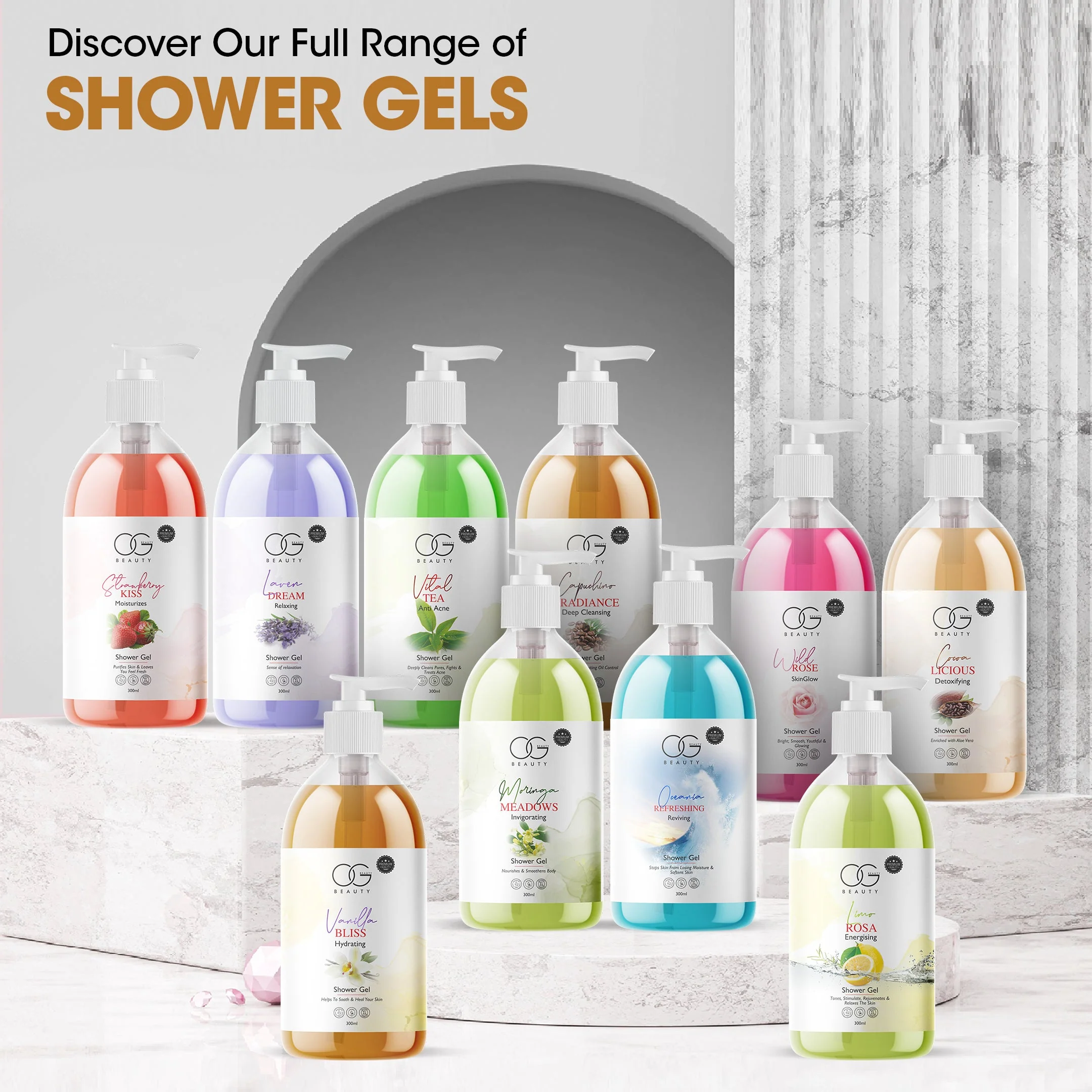 OG BEAUTY Cocoa Licious Detoxifying Shower Gel 300ml - Image 4