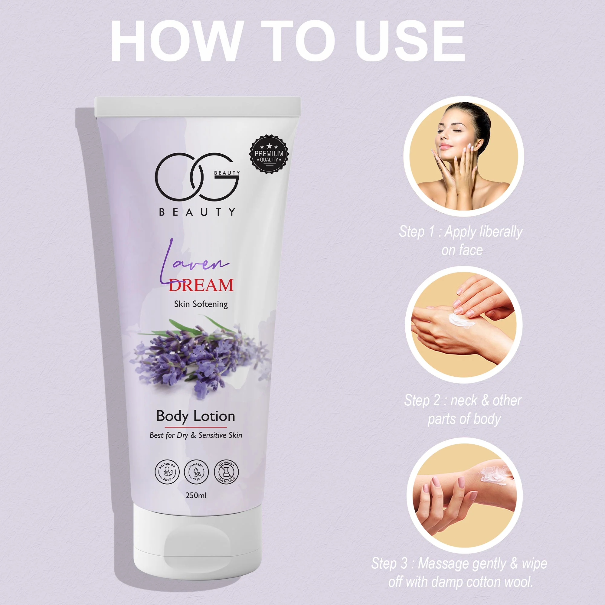 OG BEAUTY Laven Dream Body Lotion 250 ML - Image 4