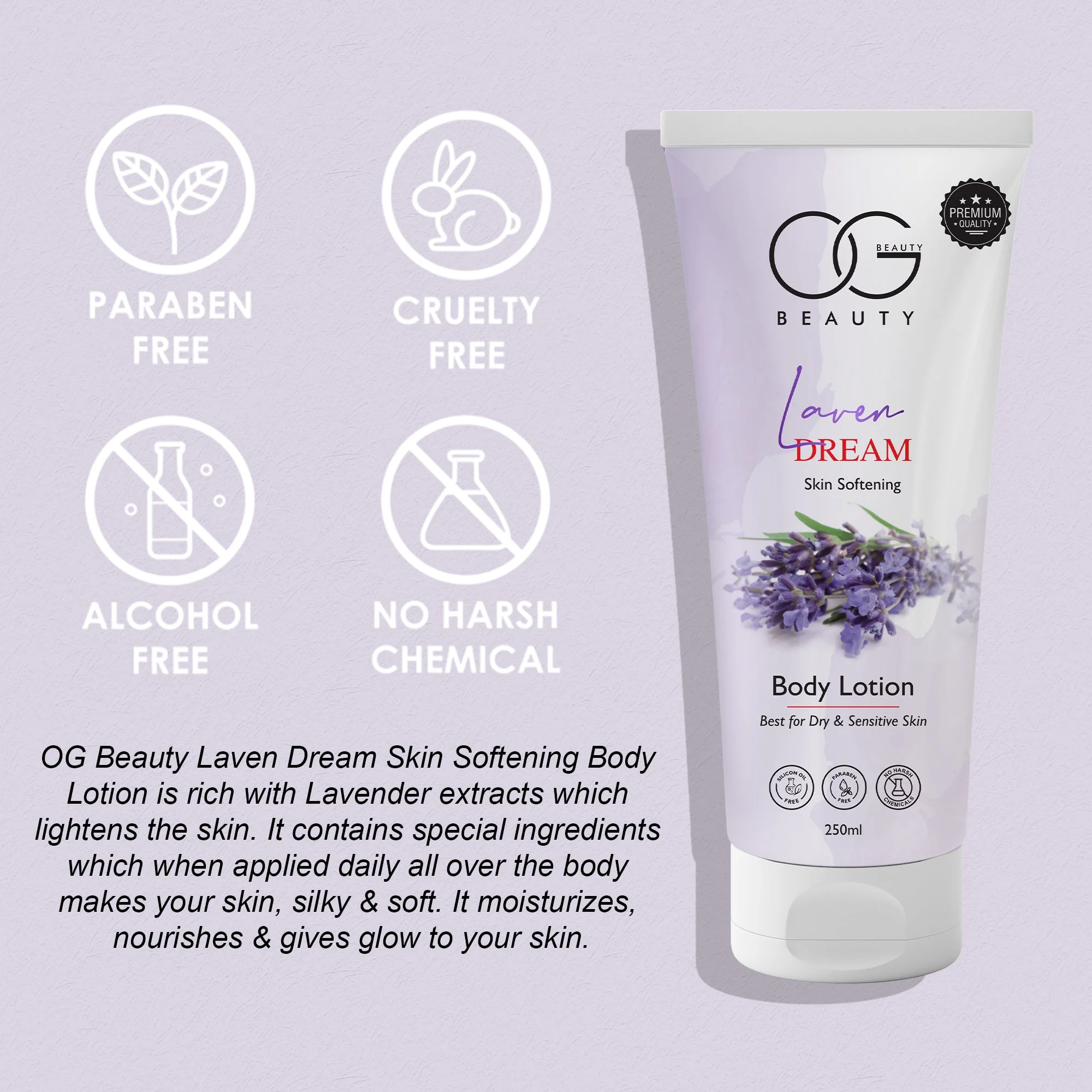 OG BEAUTY Laven Dream Body Lotion 250 ML - Image 5