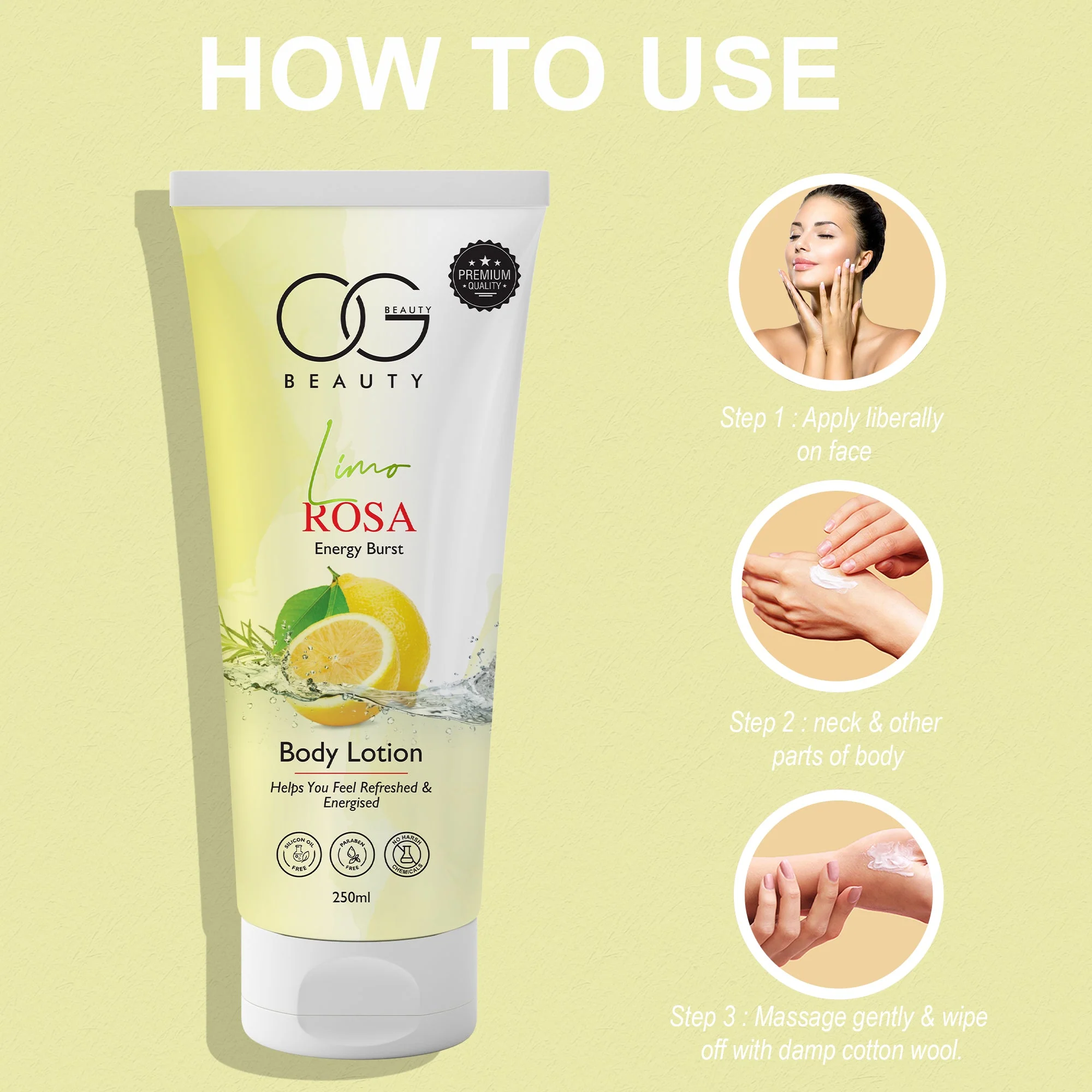 OG BEAUTY Limo Rosa Body Lotion 250 ML - Image 4