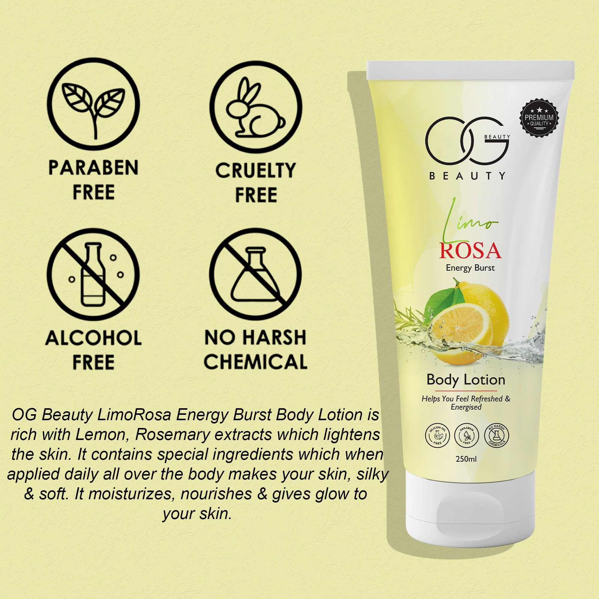 OG BEAUTY Limo Rosa Body Lotion 250 ML - Image 5