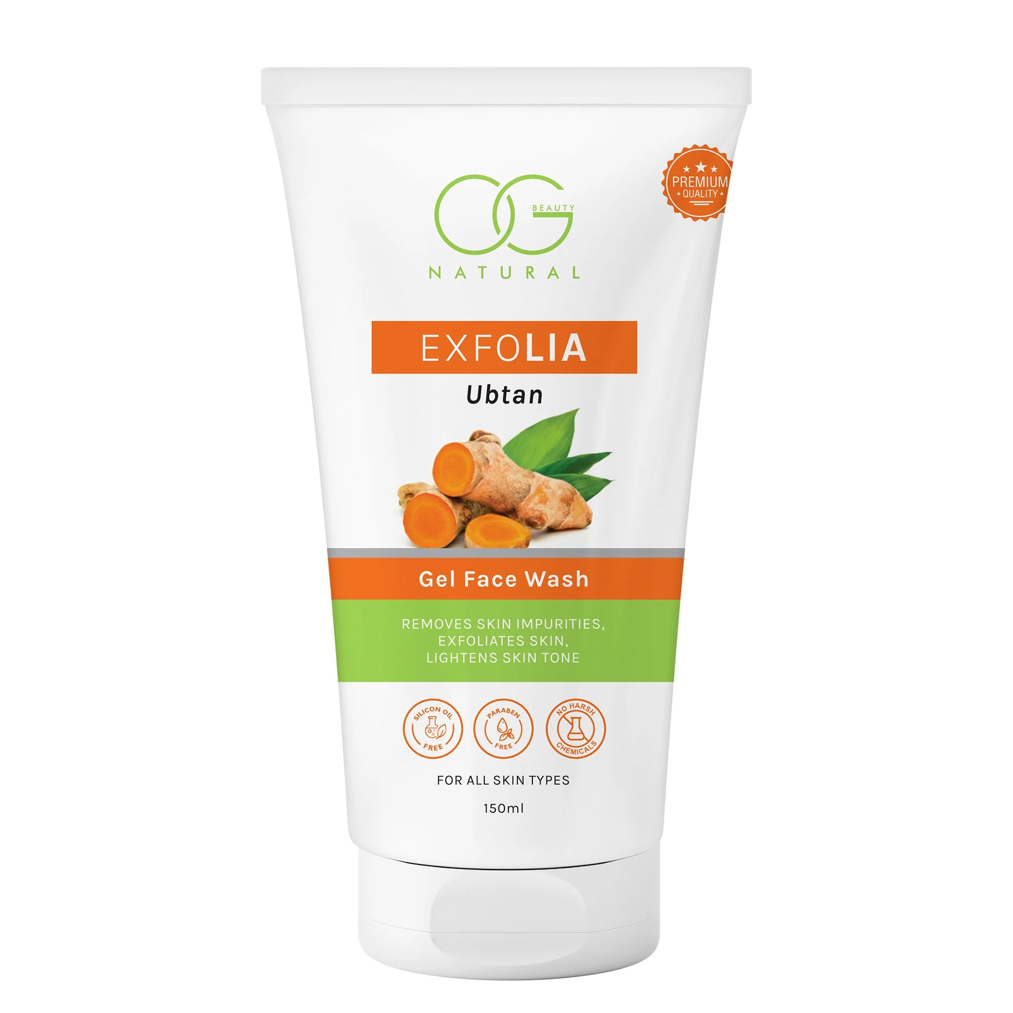OG BEAUTY Natural Exfolia Ubtan Gel Face Wash 150 Ml - Image 6