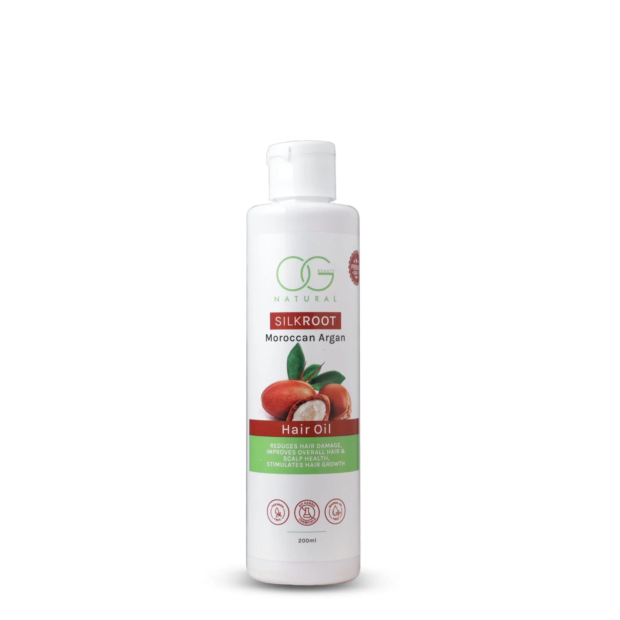OG BEAUTY Natural Moroccan Argan Hair Oil with SilkRoot 200 ML