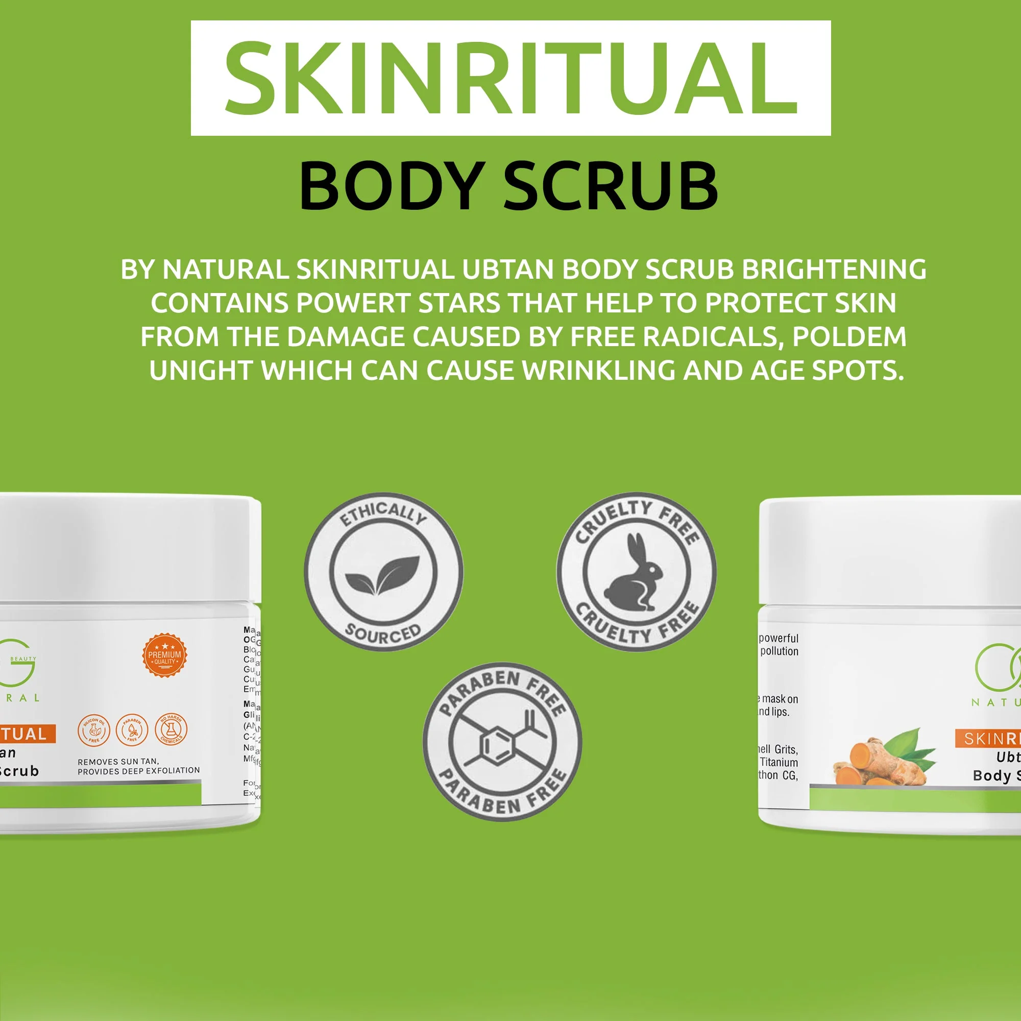 OG BEAUTY Natural Skinritual Ubtan Body Scrub 200ml - Image 3