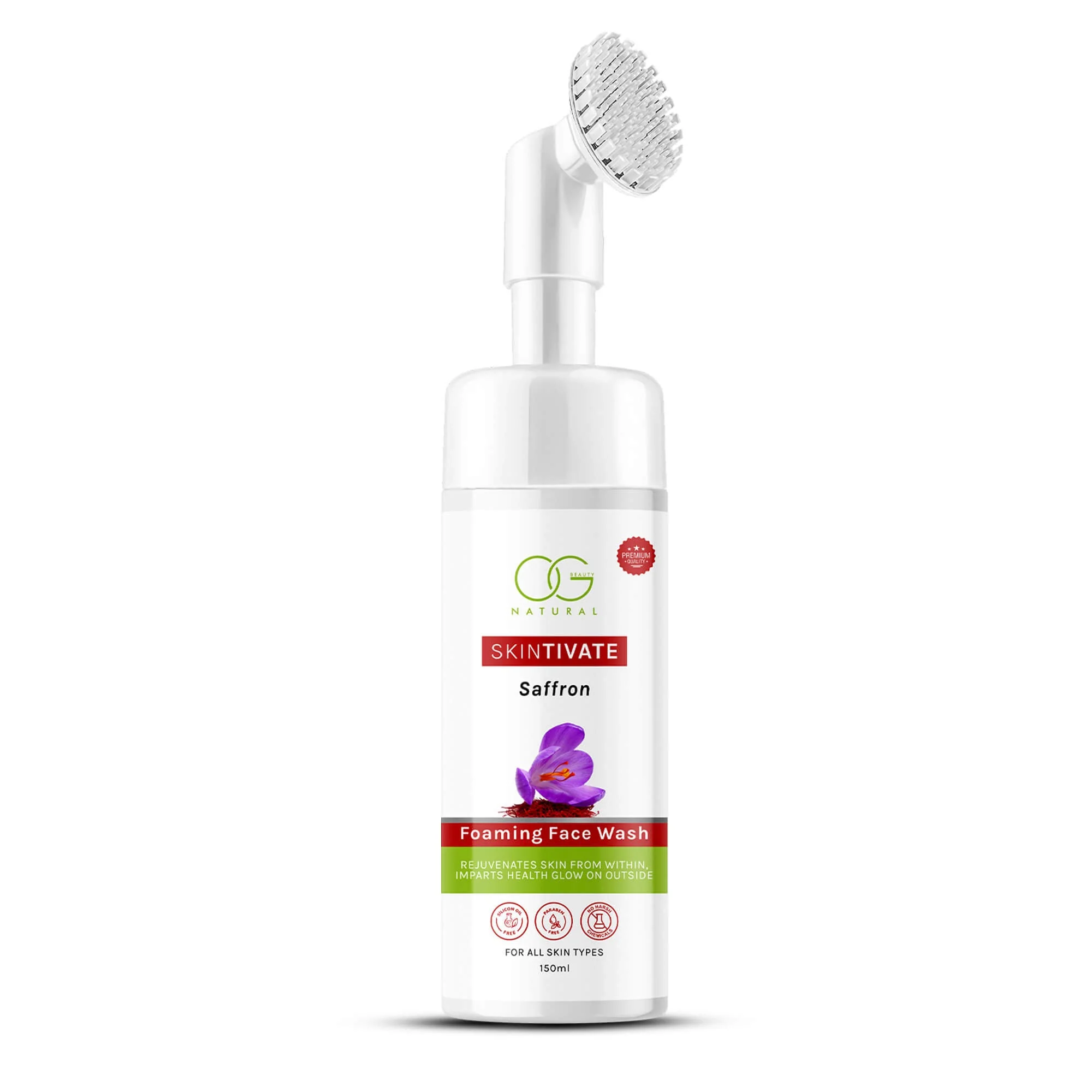 OG BEAUTY Natural Skintivate Saffron Foaming Face Wash 150 Ml - Image 9