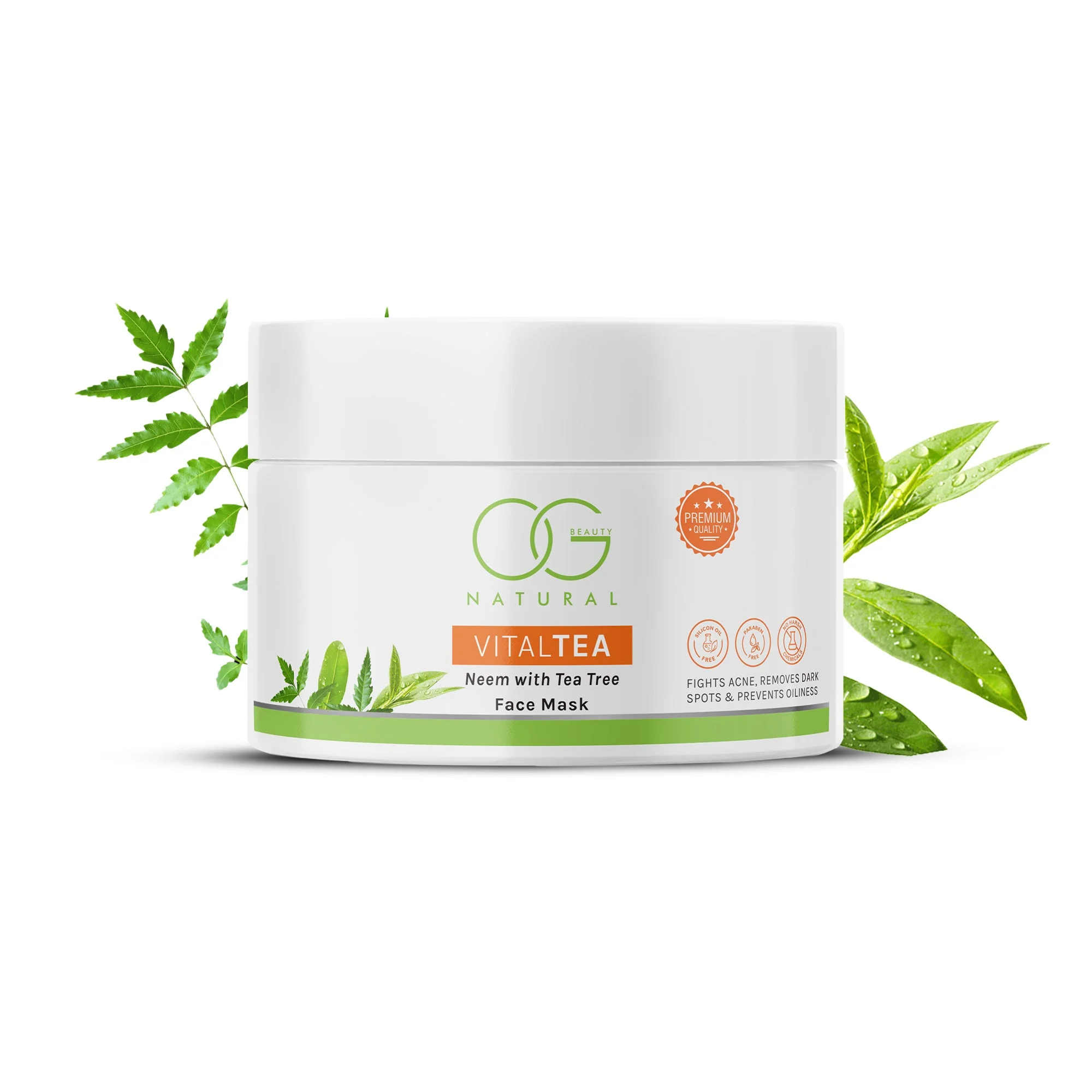 OG BEAUTY Natural Vitaltea Neem With Tea Tree Face Mask 125g - Image 3