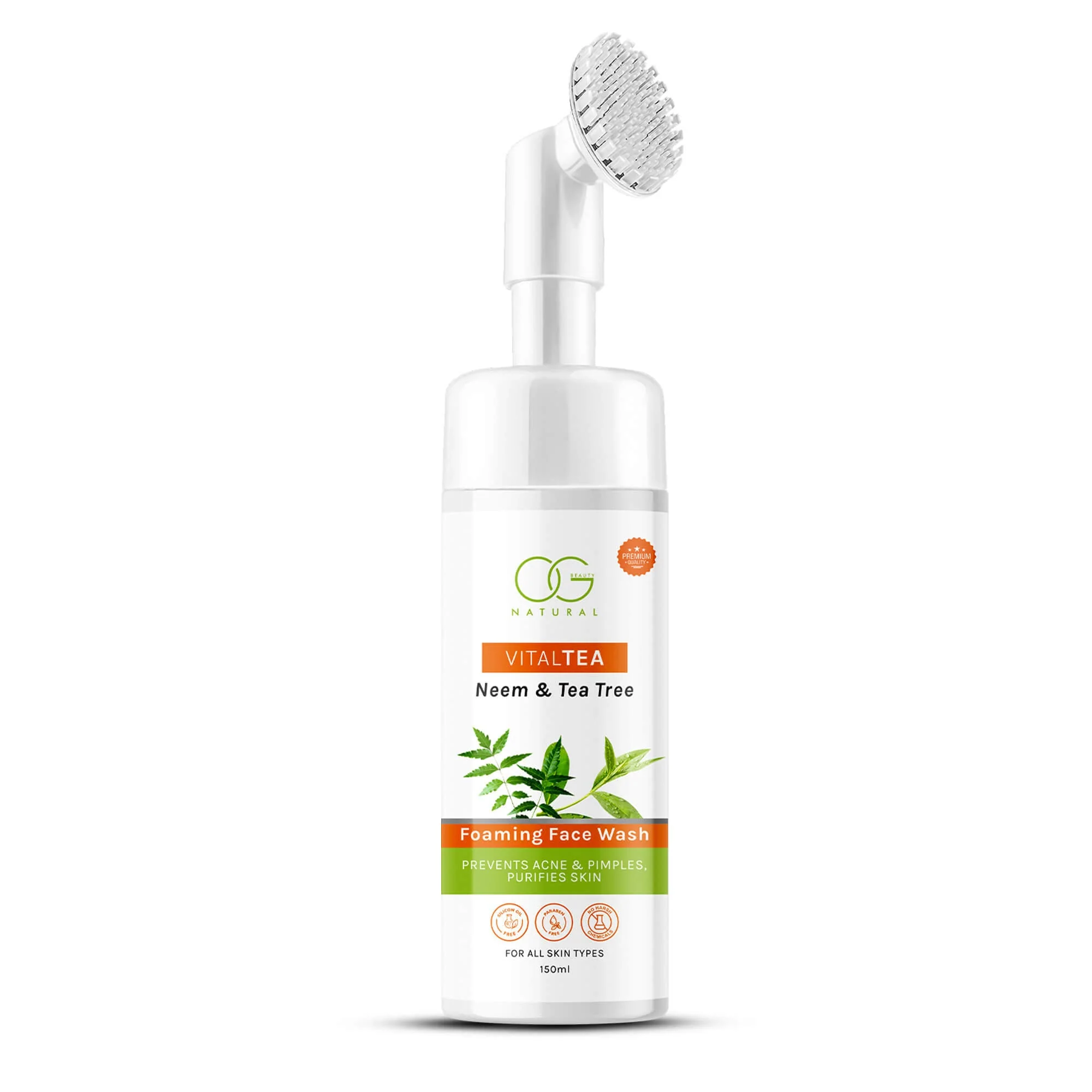 OG BEAUTY Natural Vitaltea Neem With Tea Tree Foaming Face Wash 150 Ml - Image 6