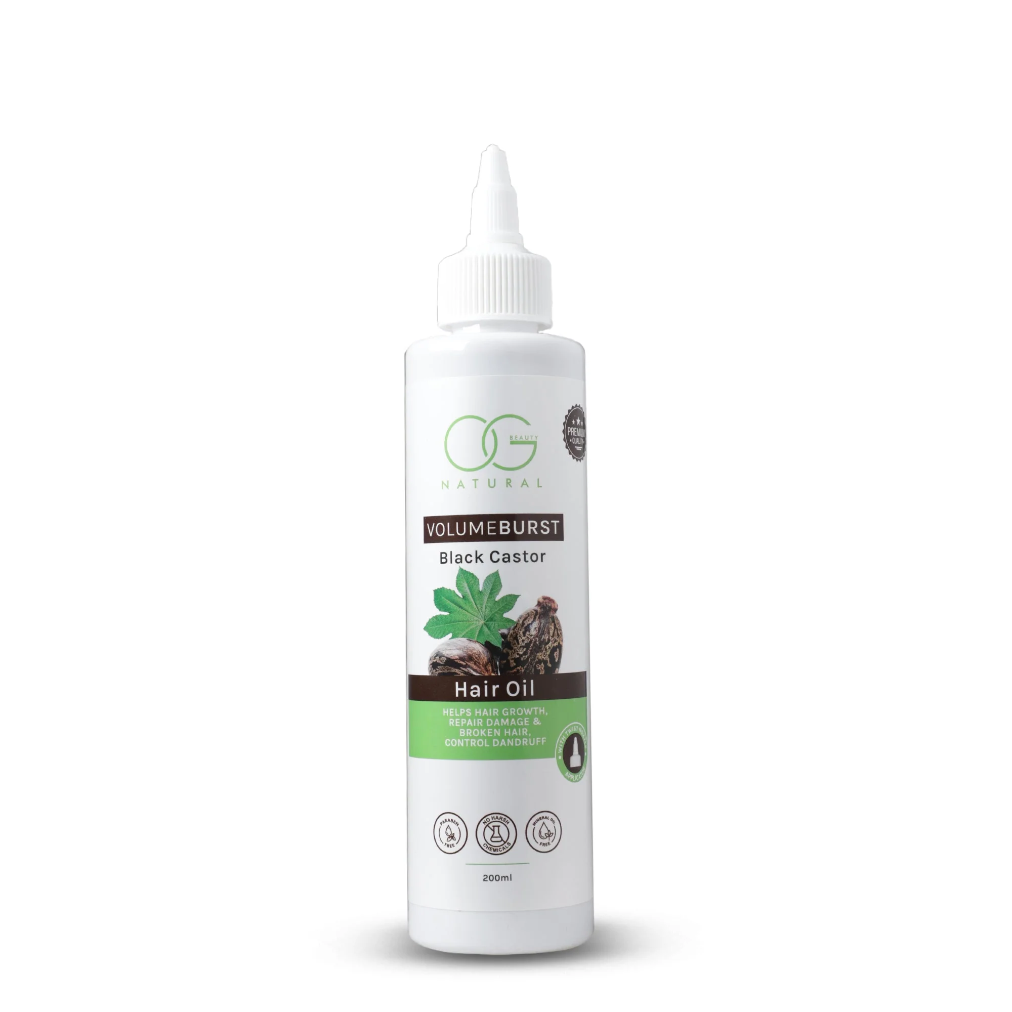OG BEAUTY Natural VOLUMEBURST Black Castor Hair Oil - Image 6