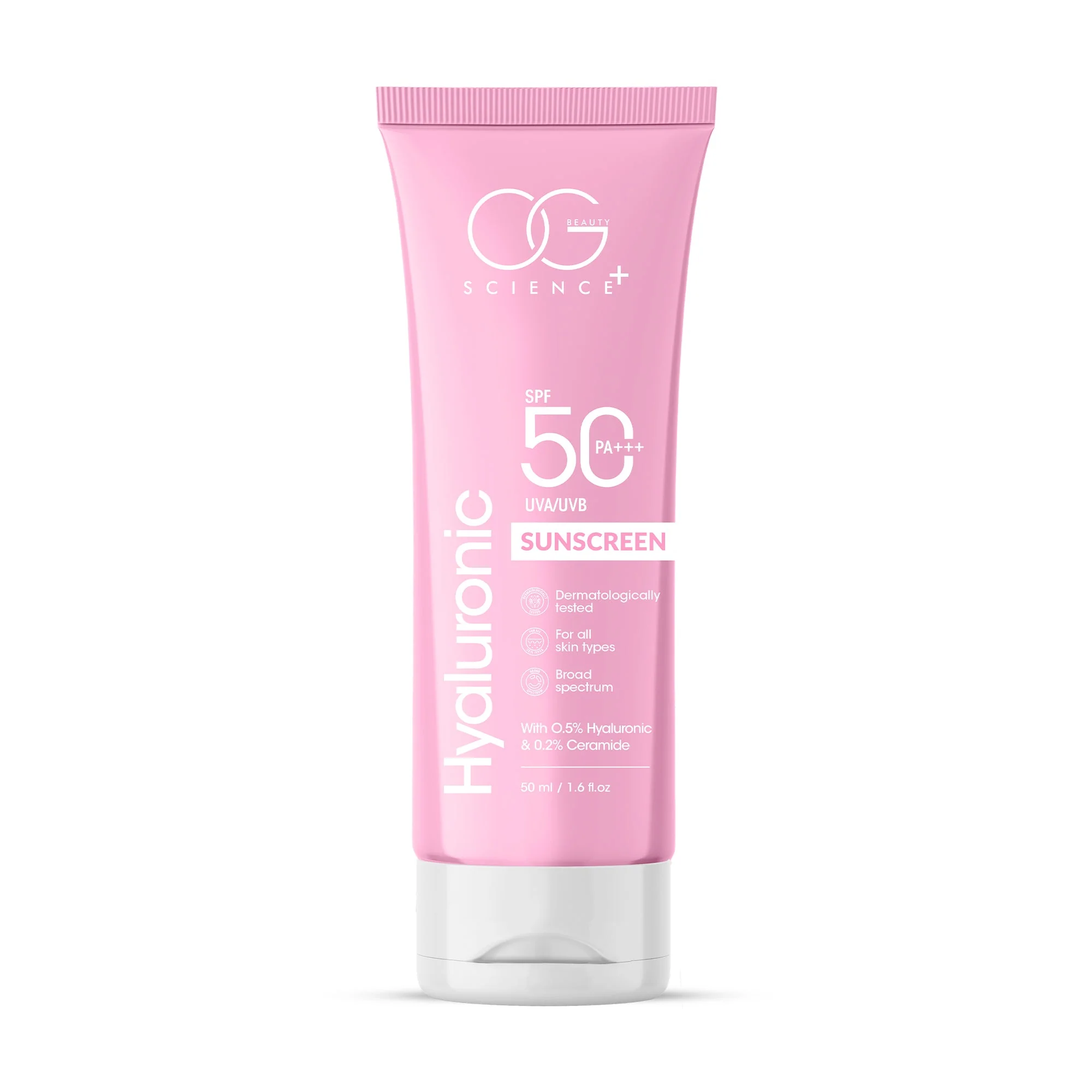 OG BEAUTY SCIENCE SPF 50 PA+++ Sunscreen - 0.5% Hyaluronic Acid & 0.2% Ceramide - UV Protection & Hydration - 50ml - Image 21