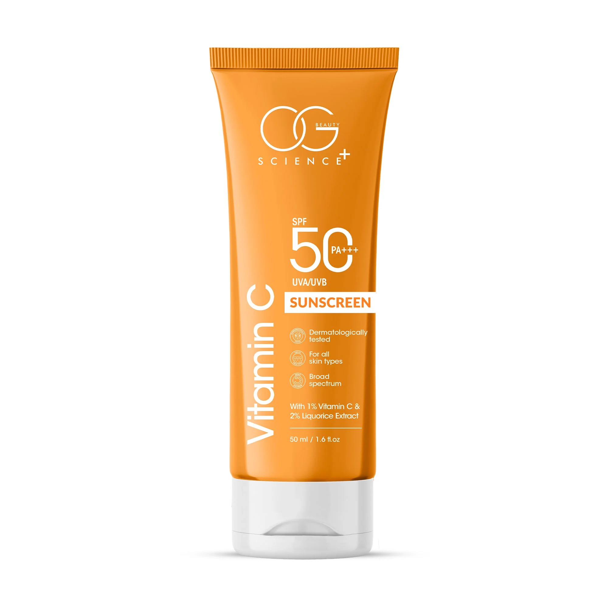 OG BEAUTY SCIENCE SPF 50 PA+++ Sunscreen - 1% Vitamin C & Liquorice for Radiant Skin - UV Protection & Hydration - 50ml - Image 10