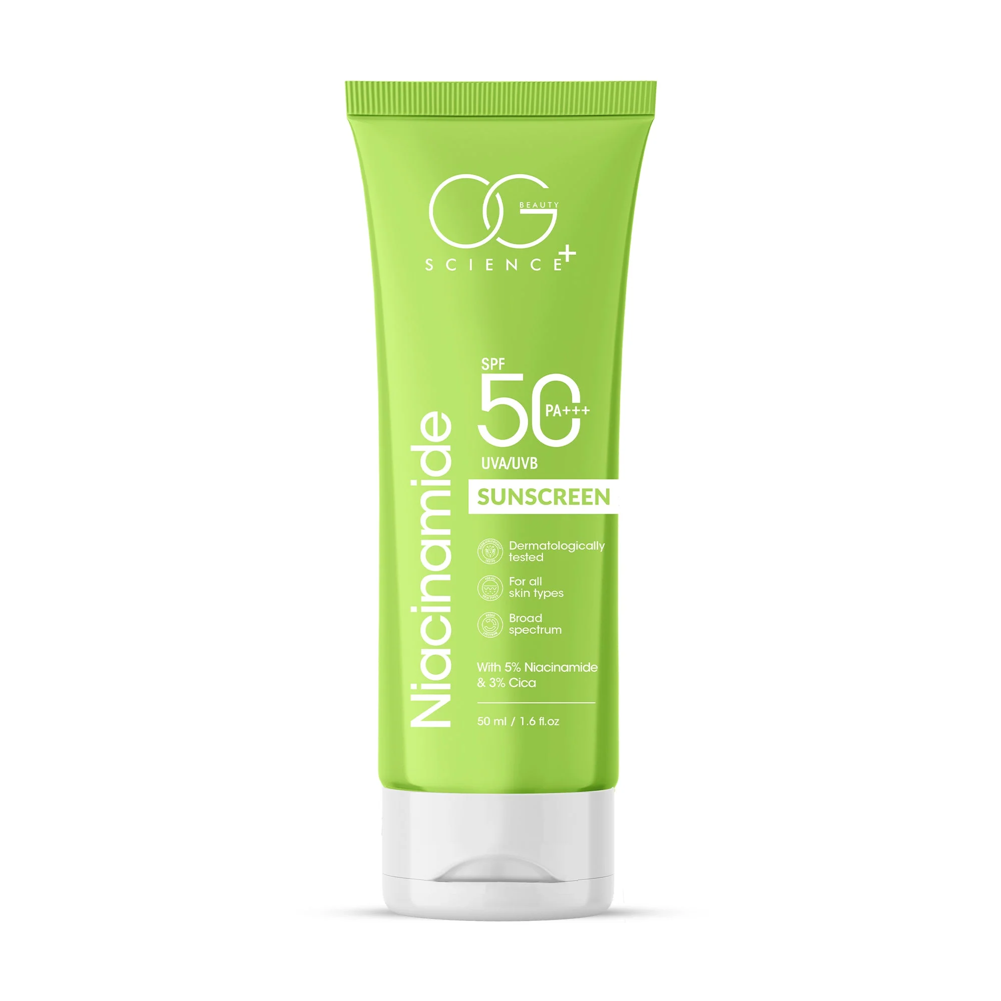 OG BEAUTY SCIENCE SPF 50 PA+++ Sunscreen - 5% Niacinamide & Cica - UV Protection & Hydration - 50ml - Image 8