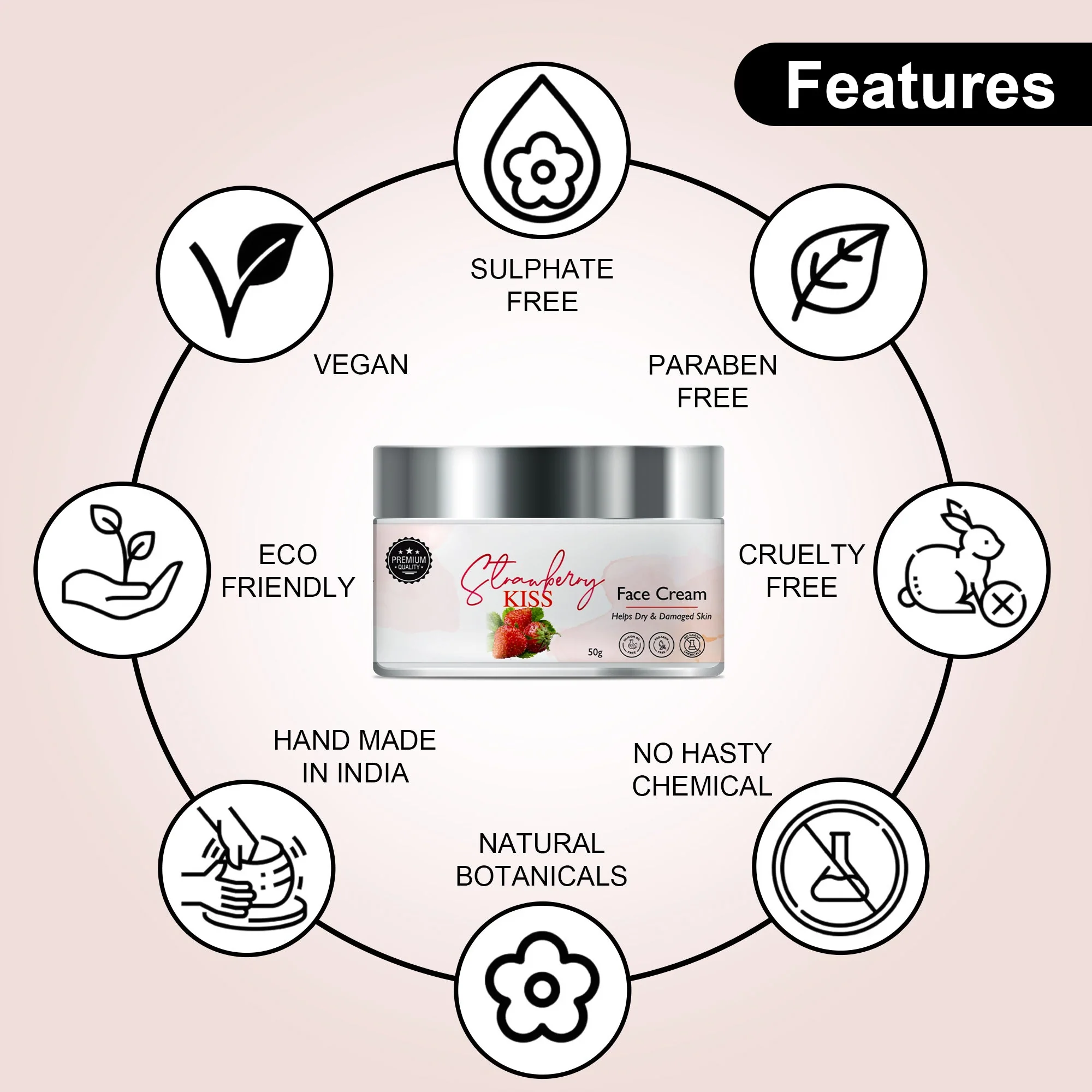 OG BEAUTY Strawberry Kiss Face Cream 50 GM - Image 3