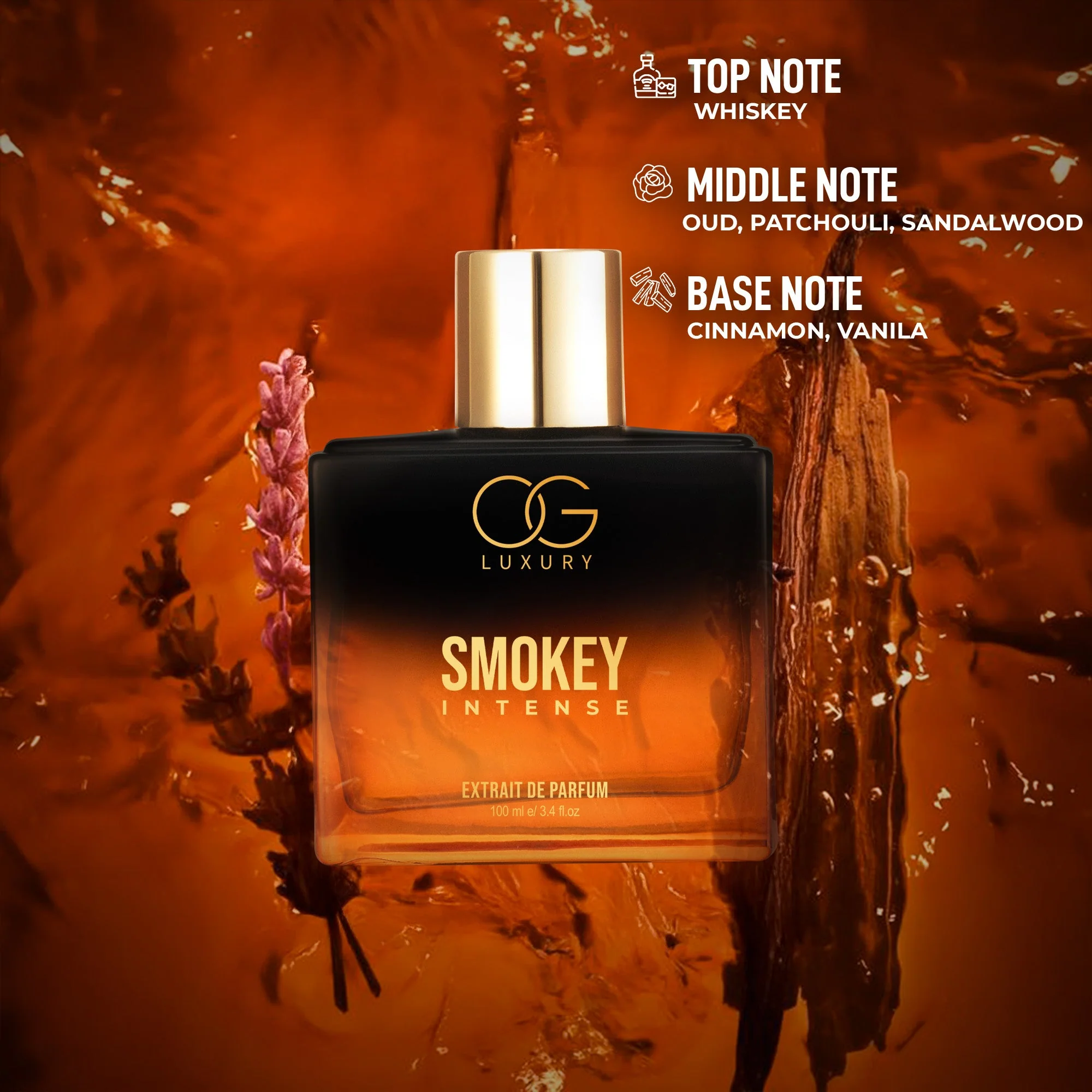 OG Luxury Extrait De Parfum Smokey Intense & Gallant Intense Duo - India’s Strongest Perfume with 40% Concentration, 2x100 ML - Image 2