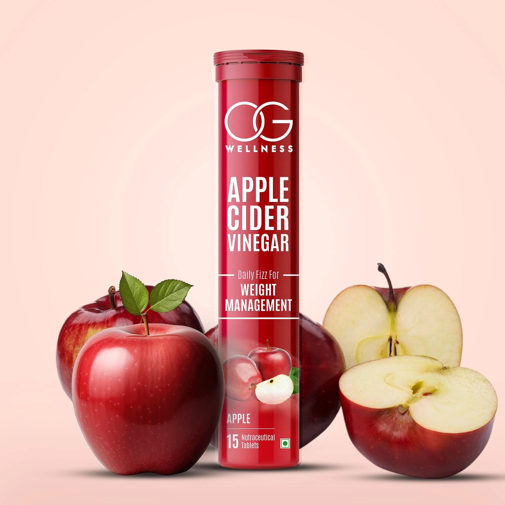 OG Wellness Apple Cider Vinegar Effervescent Tablets for Weight Loss - Red Apple Flavor - Image 7