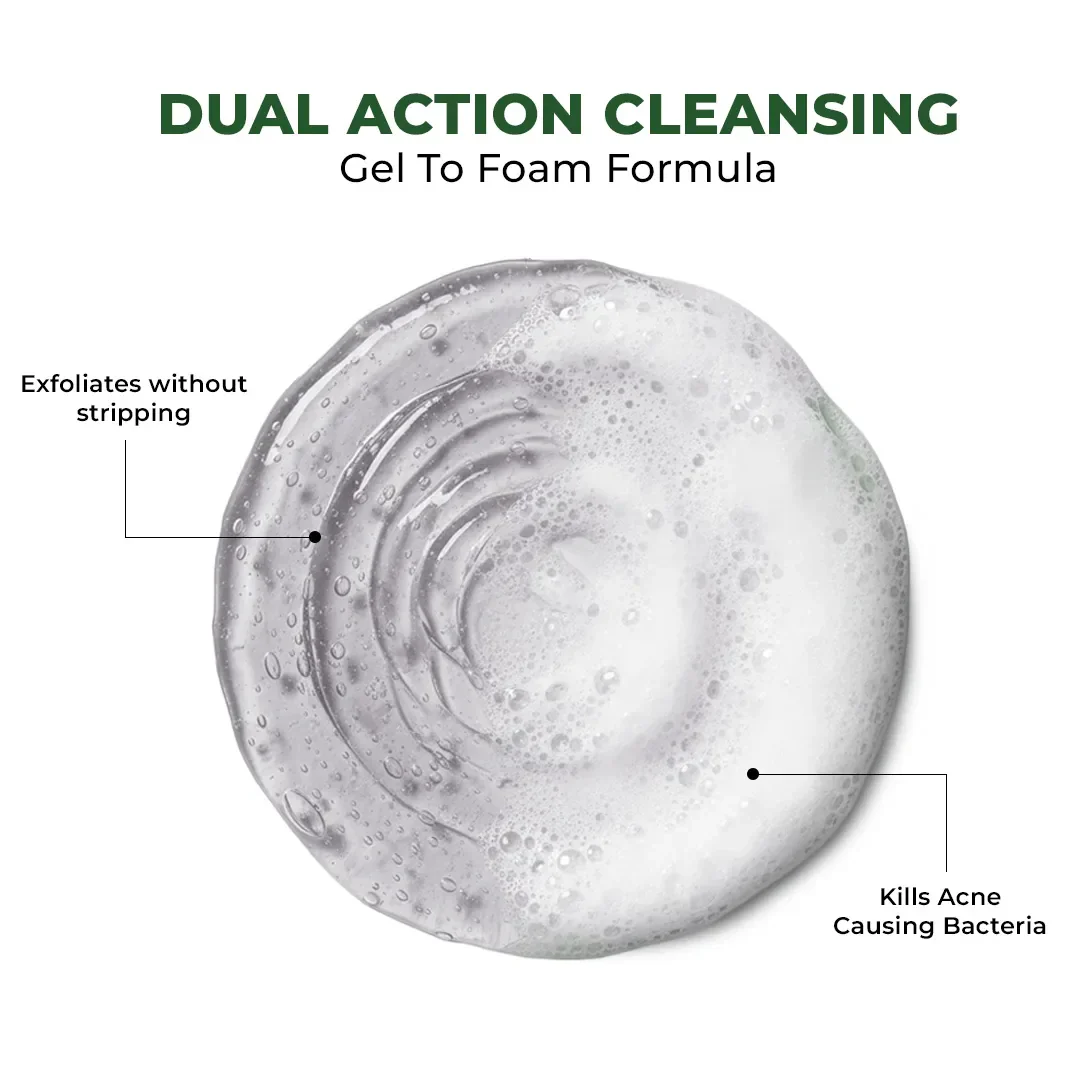 Oil Control & Acne Clearing Exfoliating Face Wash | AHA, BHA & CICA Extract | 100 ml | HP Offers - Image 5