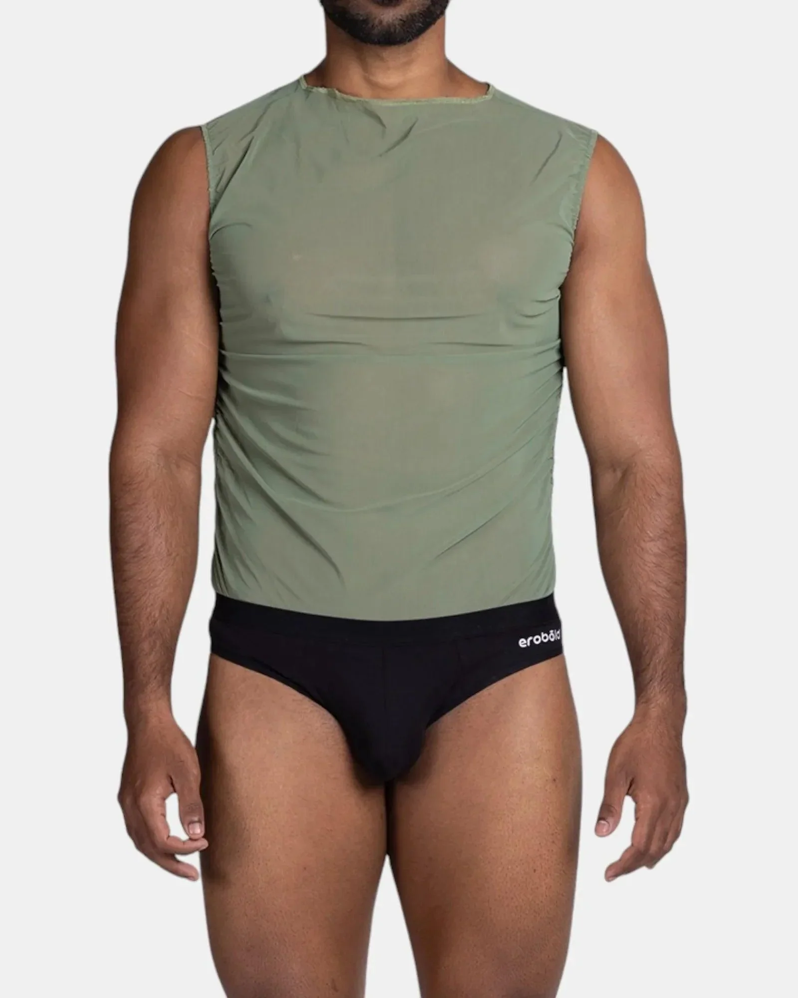 Olokun Wrinkled Tank /Seaweed Green - Image 34