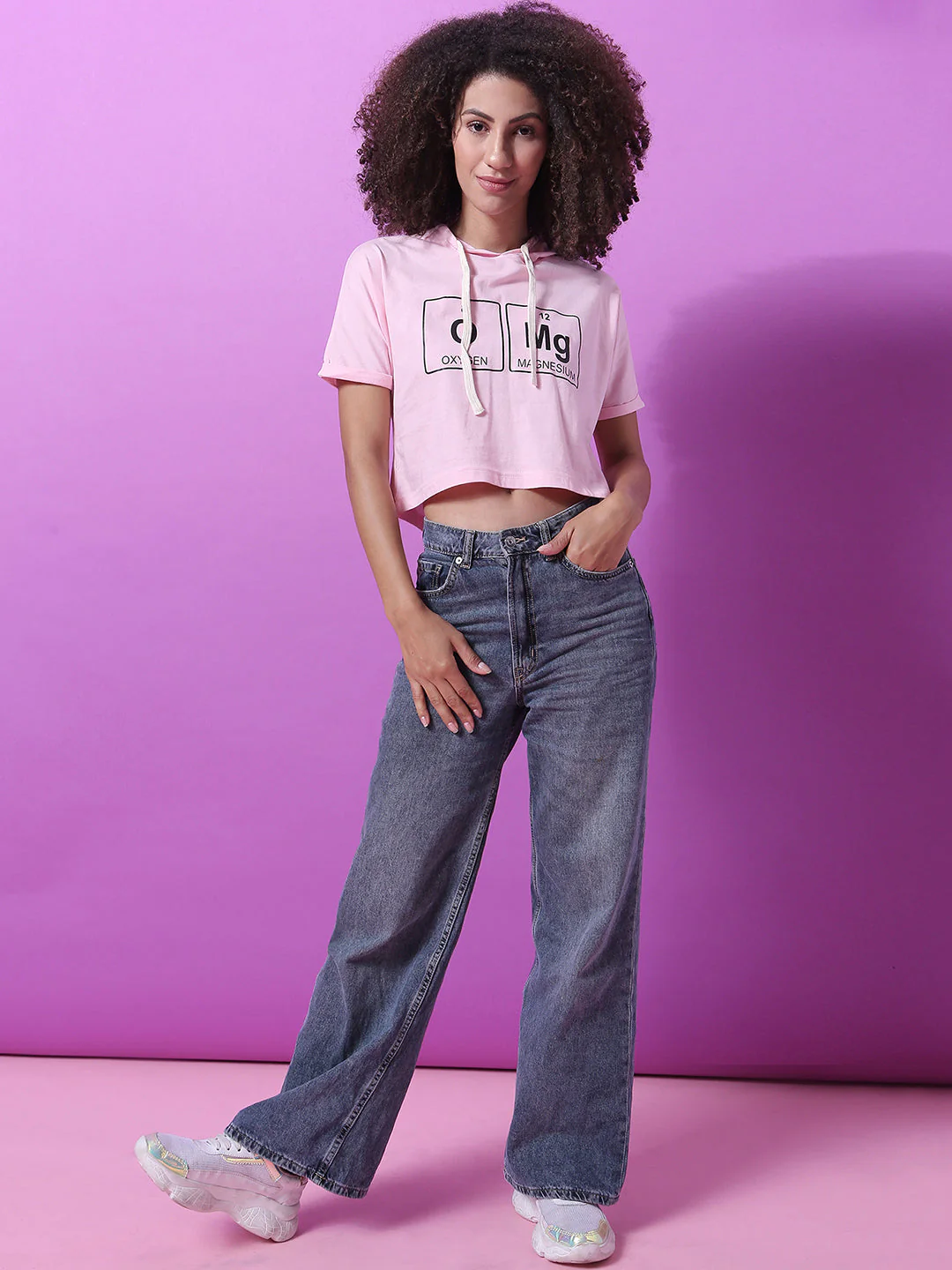 Omg Hooded Crop Top - Image 5