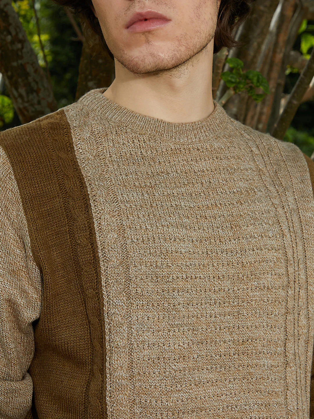OneKind Contrast Panel Pullover Sweater - Image 7