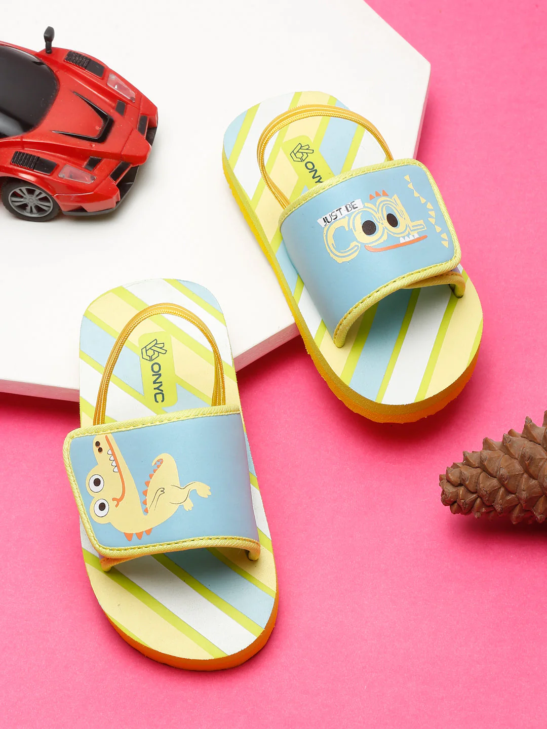 ONYC Kids Sliders | Crocodile Yellow Sliders | Unisex - Image 43