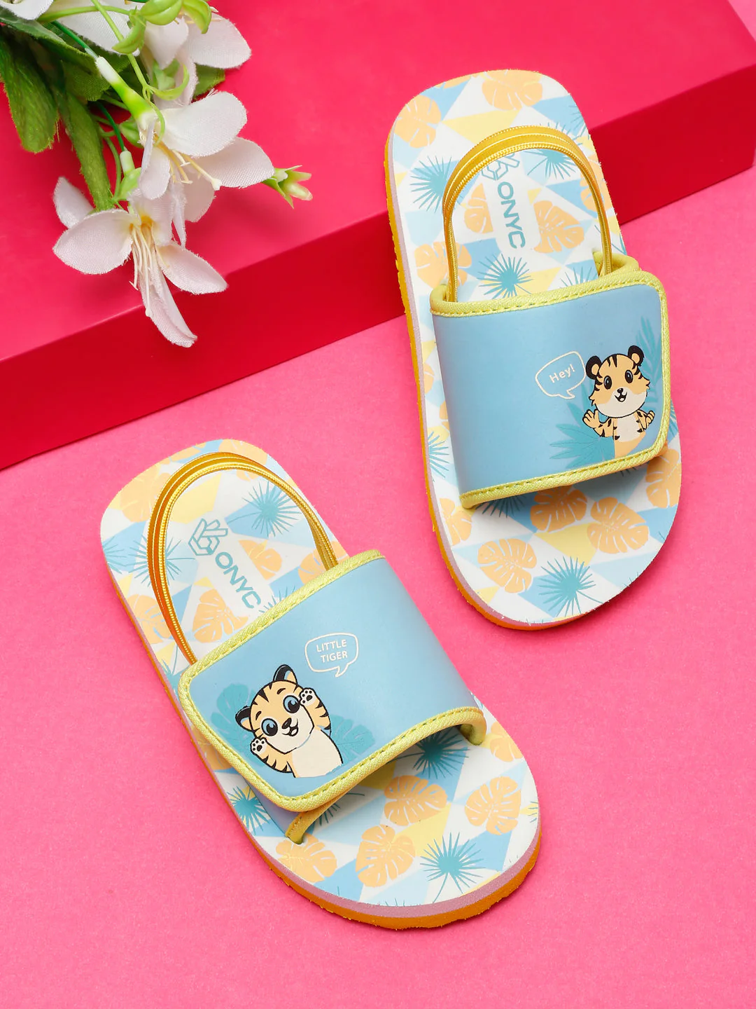 ONYC Little Tiger Sliders for Kids, Sea Green, Unisex - Image 22