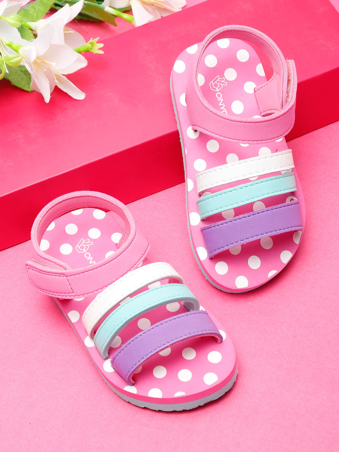 ONYC Premium Butterscotch Kids Sandals for Girls (Pink) - Image 145
