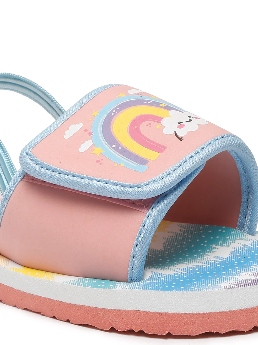 ONYC Rainbow Printed Sliders for Girls | Pink Sliders - Image 4