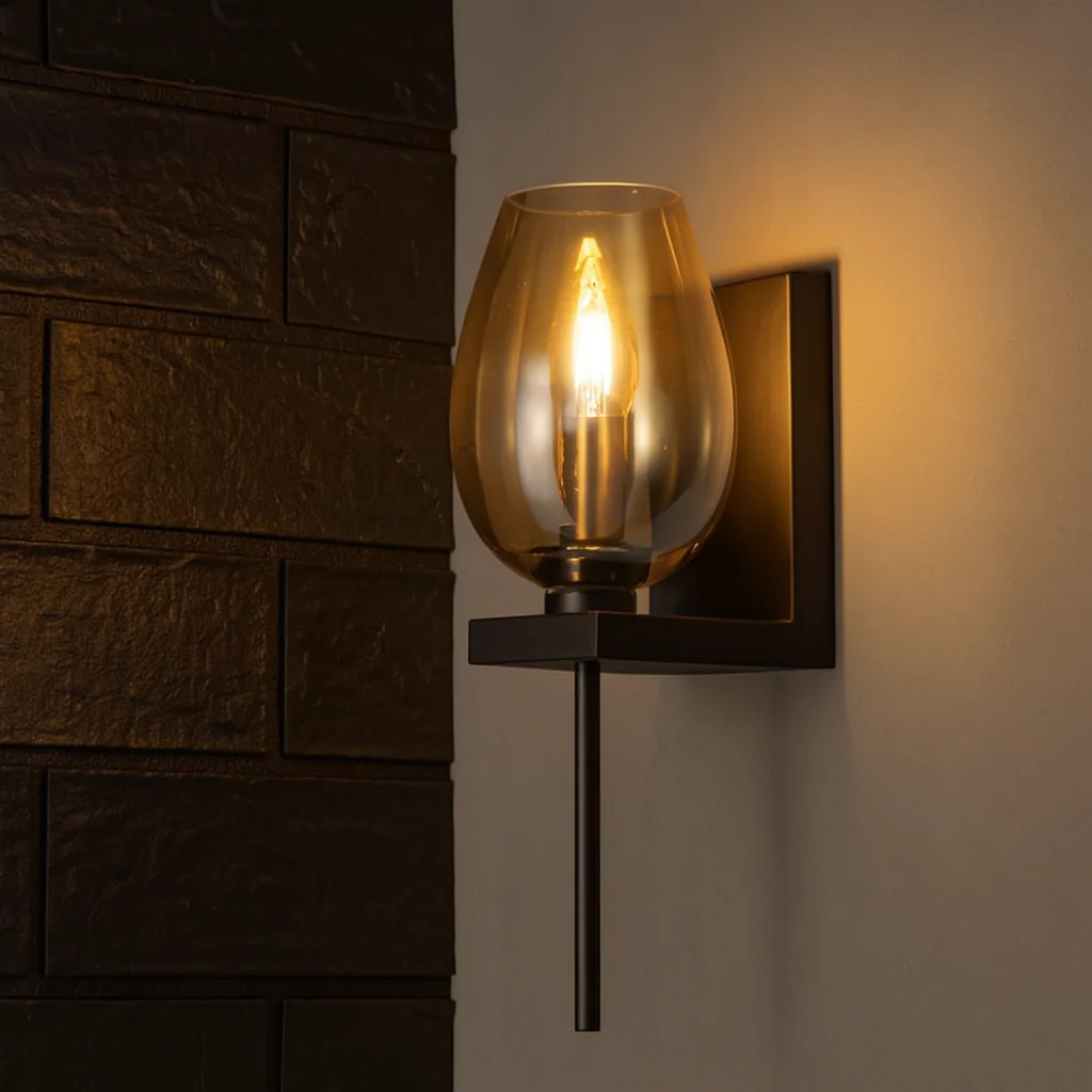 Opera Amber Glass Wall Light - Image 5