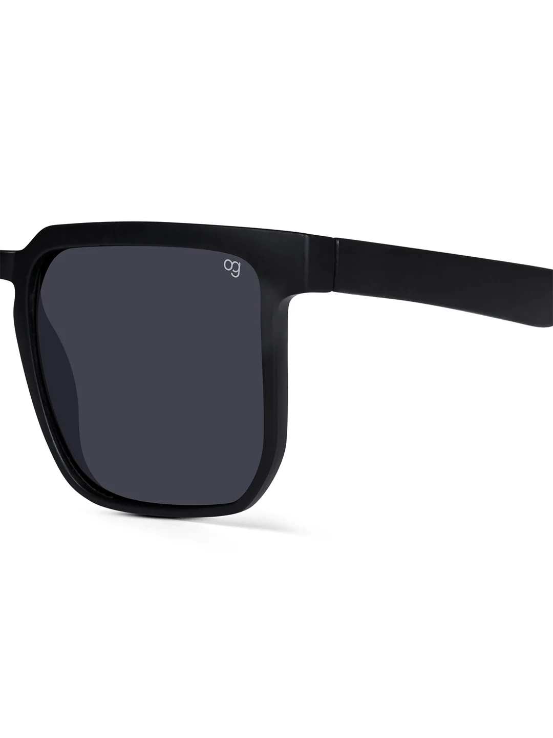 Opulent Black Polarized Square Sunglasses - Image 2
