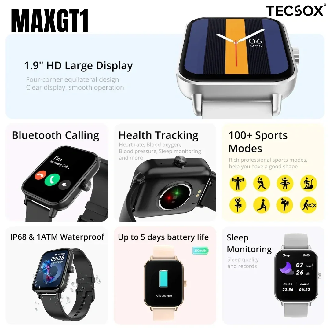 Order MaxGT1 | 1.9" IPS Display | 100+Sports Mode - Image 5