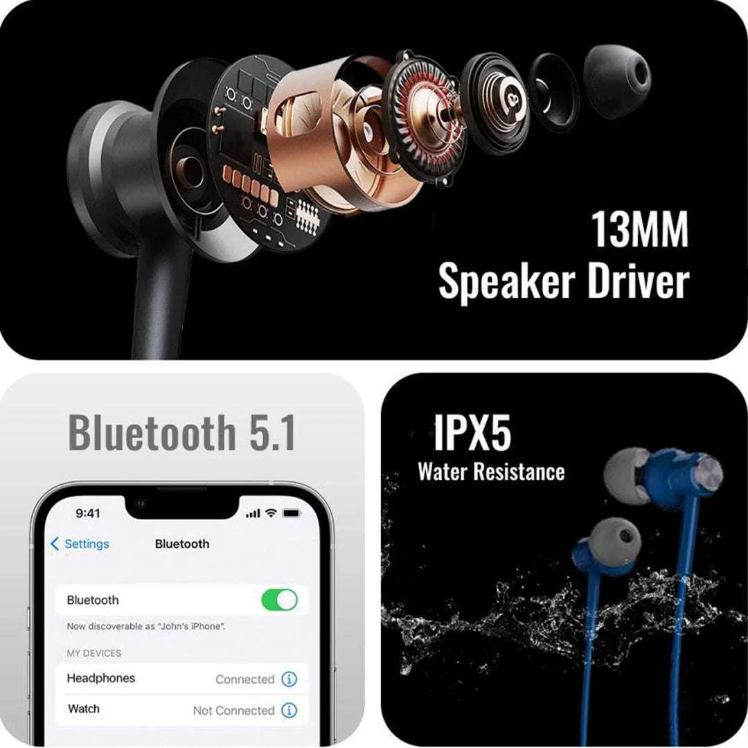 Order TecSox Neo 400 Bluetooth Neckband | 40 Hrs Playtime - Image 2
