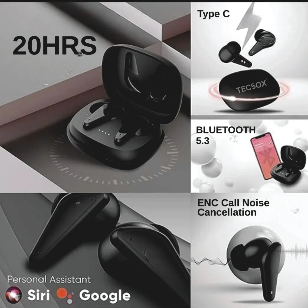TecSox Pulse Bluetooth Earbuds (20 Hour Battery Life) - Image 11