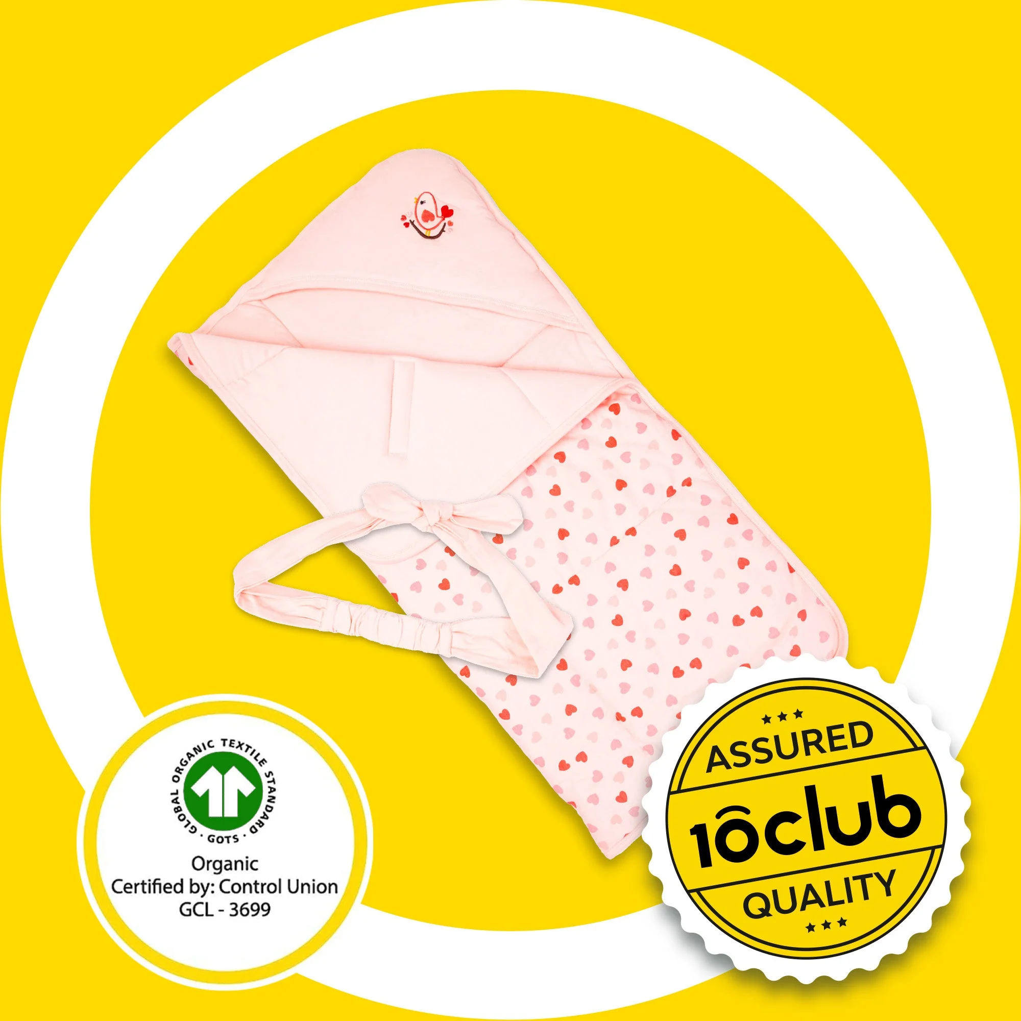 Organic 100% Cotton Hooded Wrap - Image 8