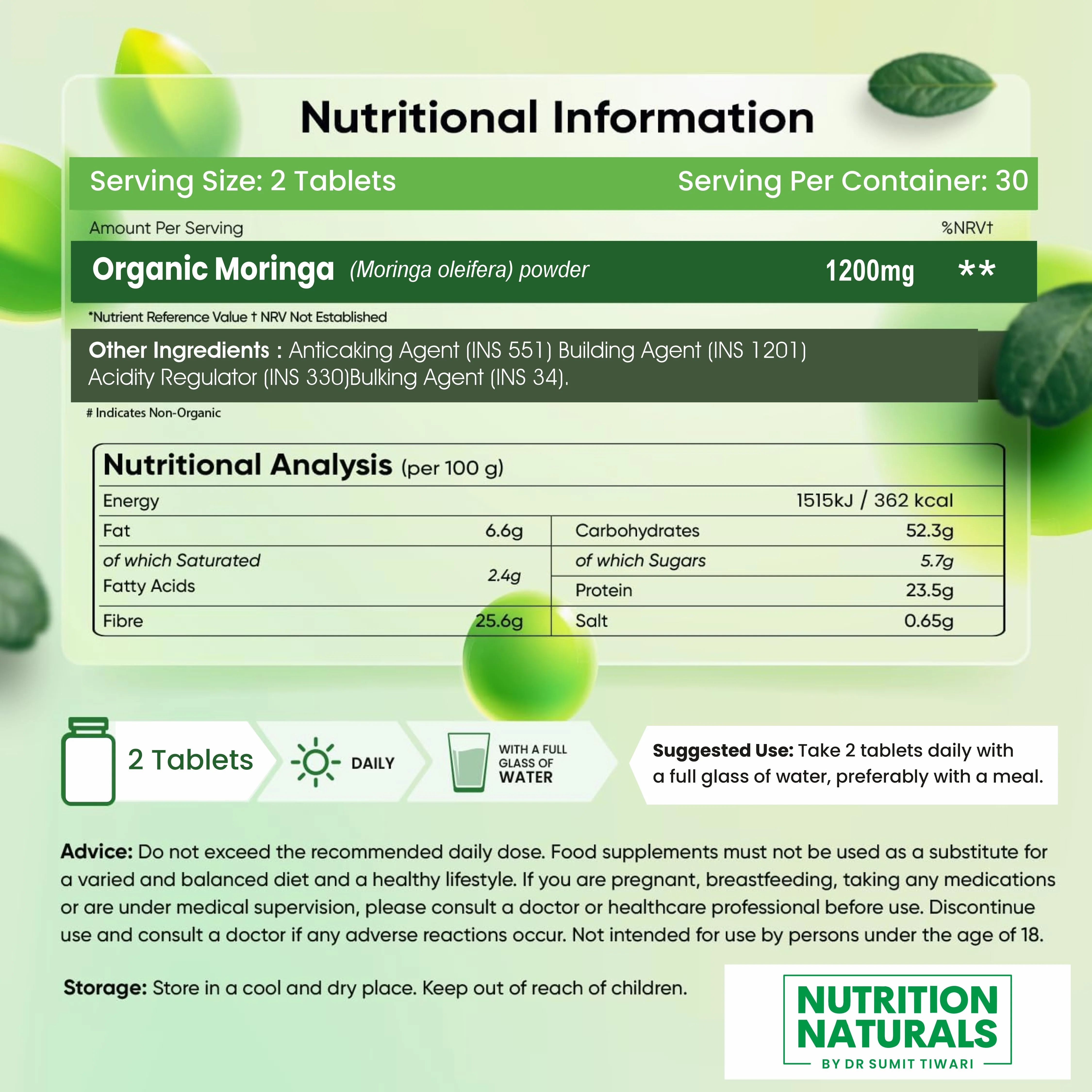 Organic Moringa Superfood 1200mg (60 capsules) - Image 6